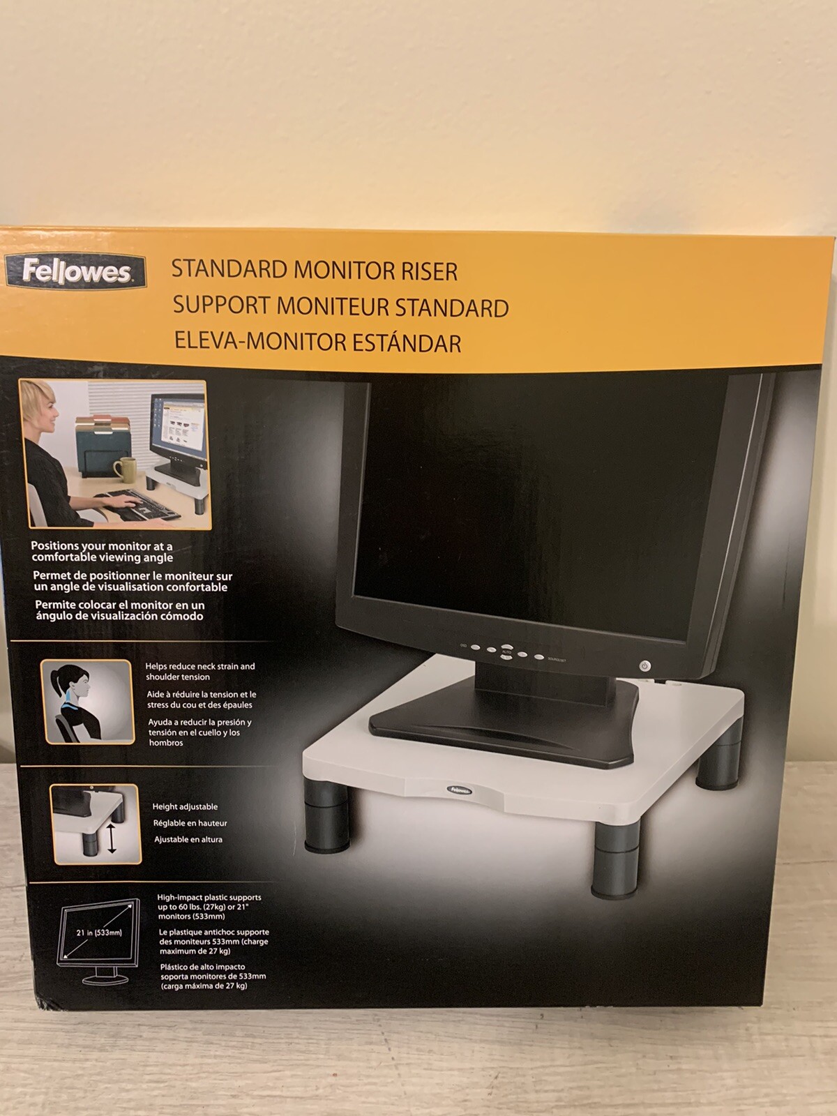 Fellowes Standard Monitor Riser - New in Box #91712