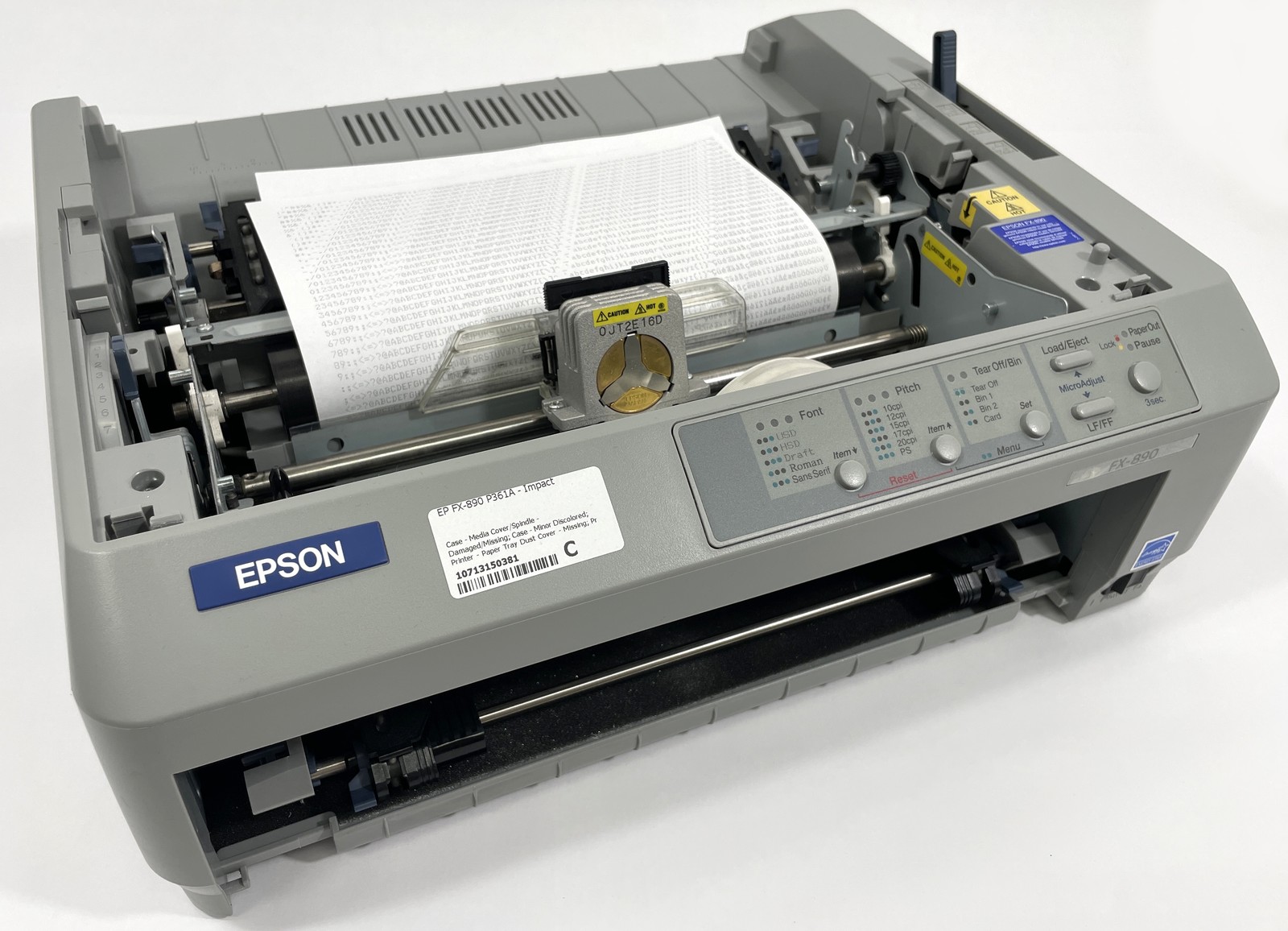 Epson FX-890 Impact Dot Matrix Printer P361A USB Parallel - Read Description