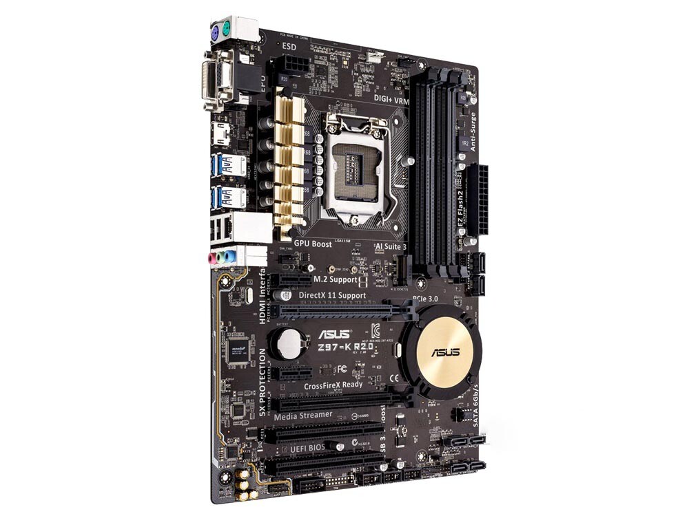 For ASUS Z97-K R2.0 motherboard Z97 LGA1150 DDR3 32G VGA+DVI+HDMI ATX Tested ok