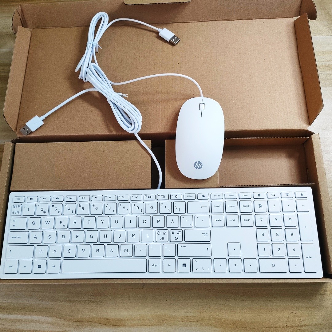 Nordic layout USB wired keyboard and mouse set for HP TPC-P001K TPC-P001M