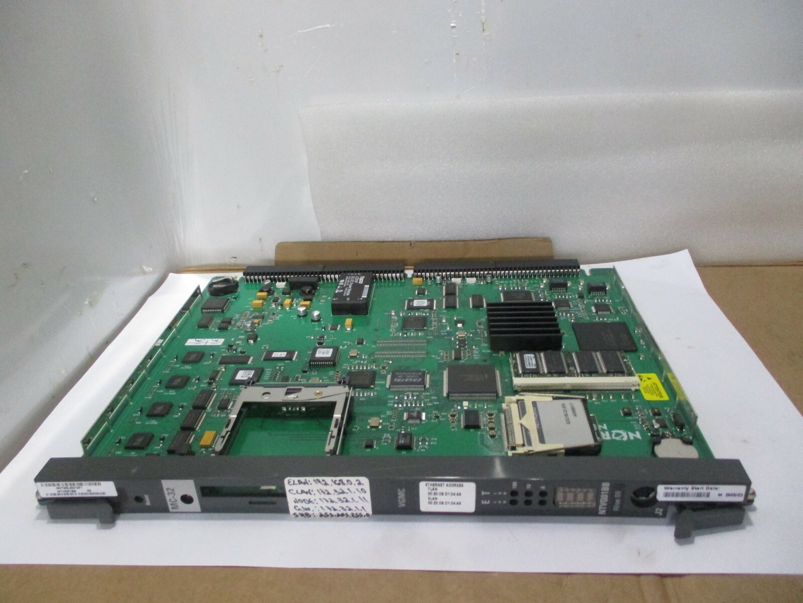 Nortel Meridian NTVQ01BB RISE 09 MC-32 32-voice gateway media card MODULE