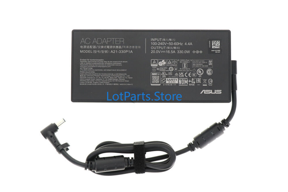 New Genuine ASUS ROG Scar i9-12950HX 3080TI 330W Adapter 20V 16.5A A21-330P1A