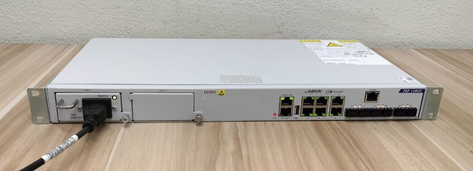 ADVA FSP 150CC-GE114H Gigabit Optical Access Device w/ RACK EARS