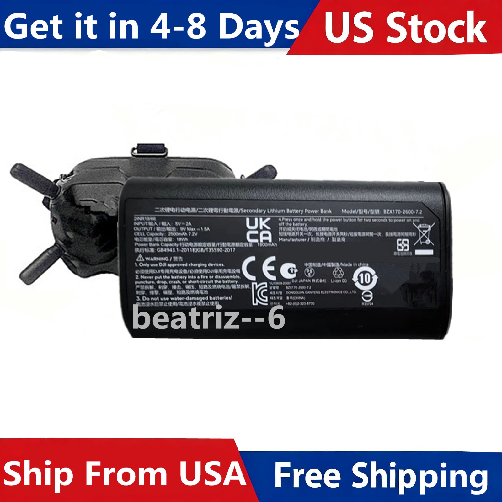 New Battery for Power DJI FPV Goggles V2 FGDB28 Drone Racing