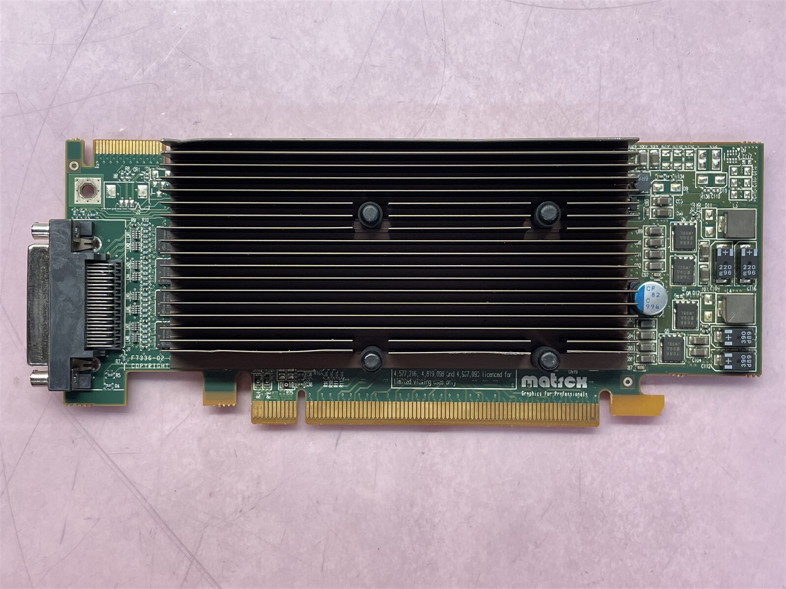 MATROX M9140-E512LAF PCIe x16 512MB GRAPHICS CARD NO CABLE