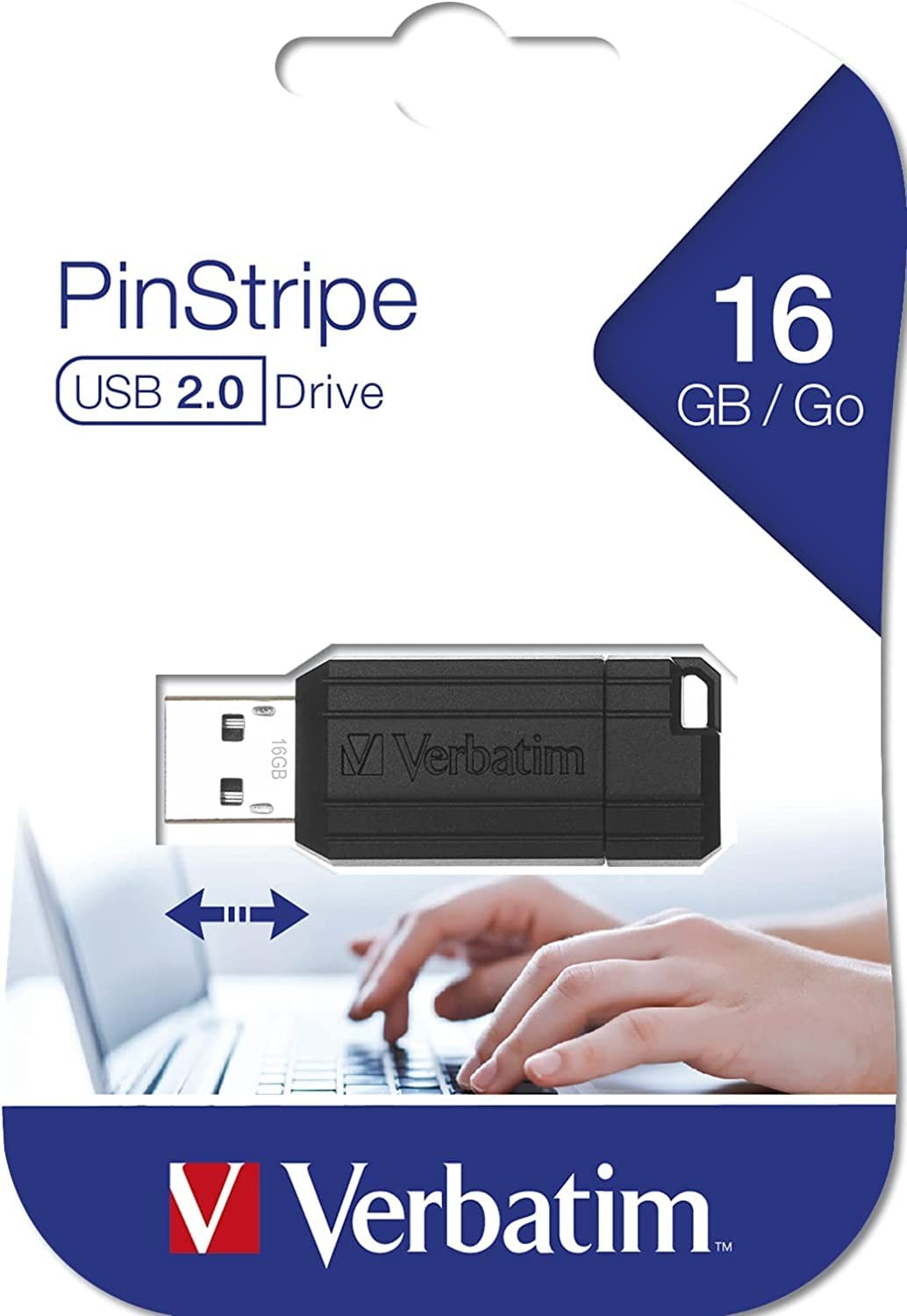 Verbatim - Store 'n' Go Pin Stripe USB Drive - USB flash drive - 16 GB - Hi-Spee