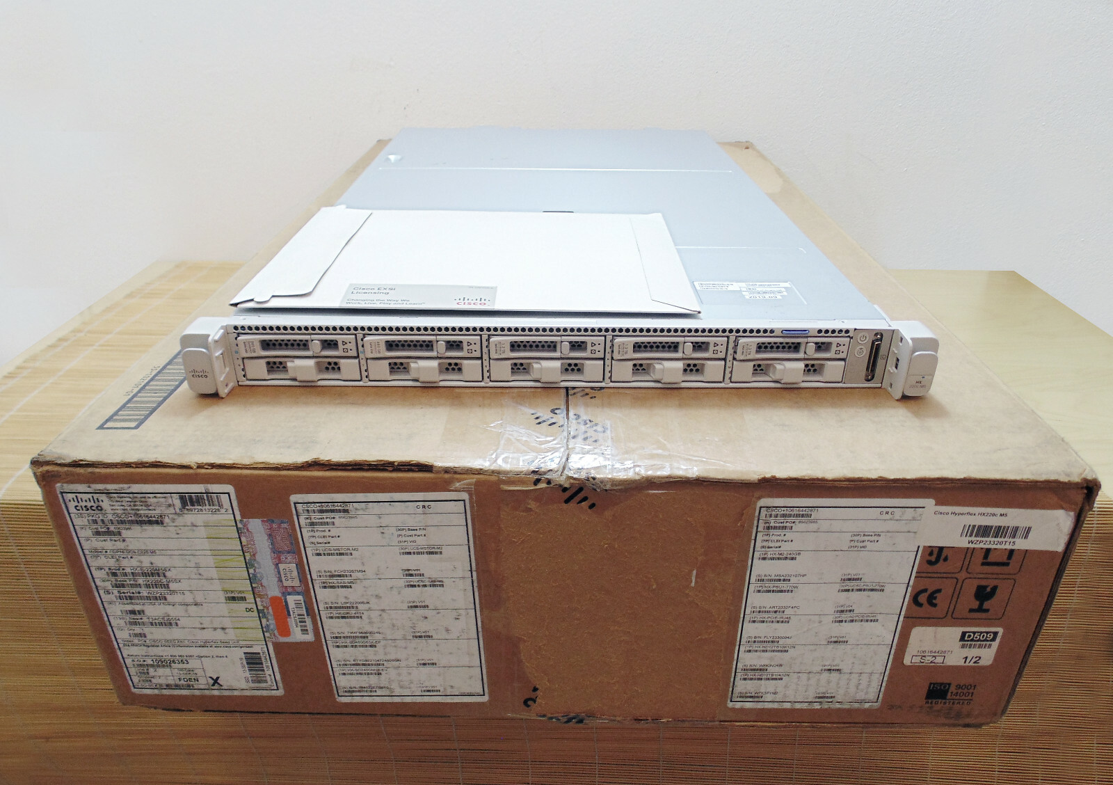 New Cisco HX220C-M5SX HyperFlex HX220c M5 Node Chassis with Single PSU New Other