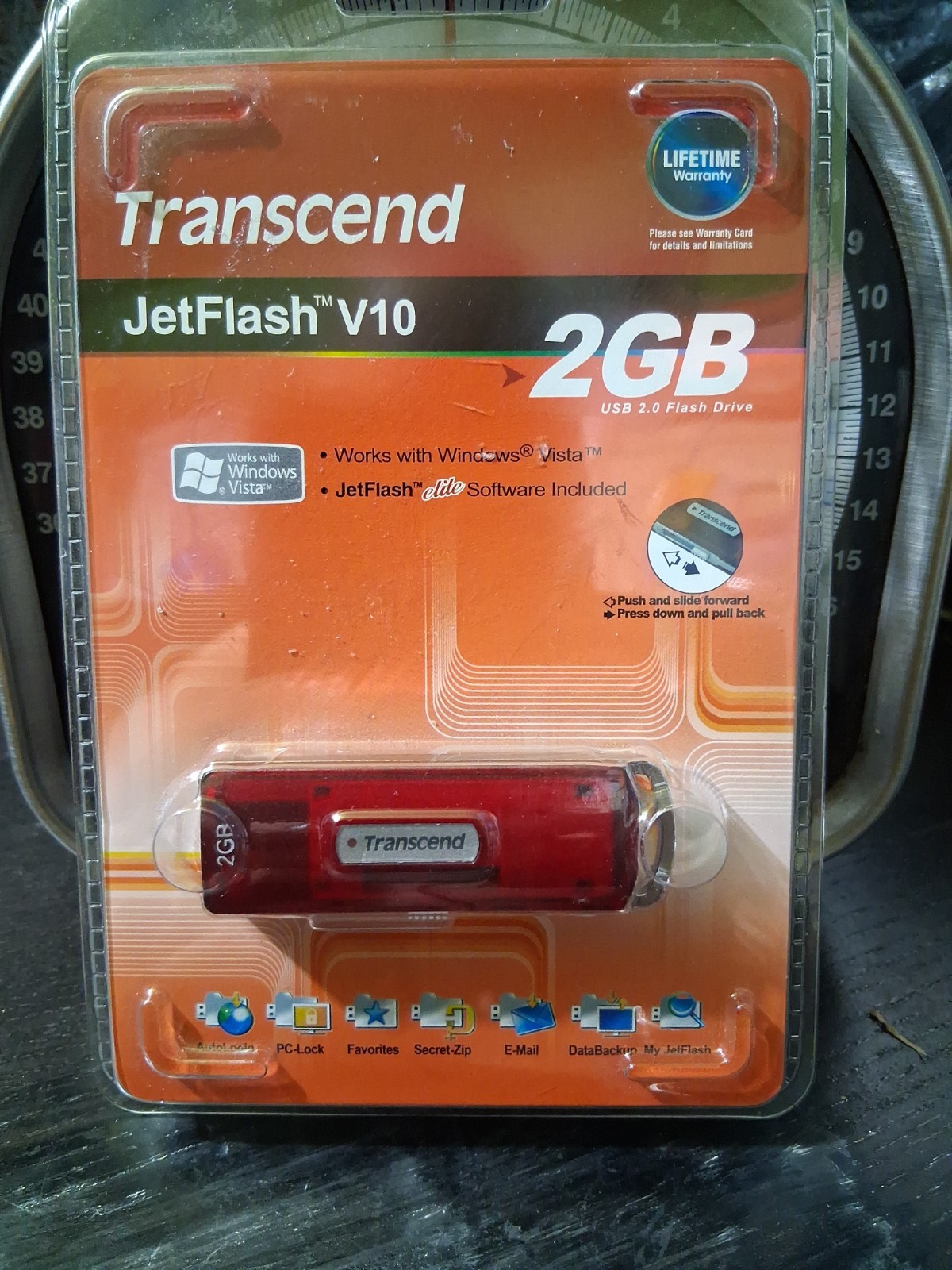 Transcend 2 GB JetFlash V10 USB Memory Storage Thumb Flash Drive