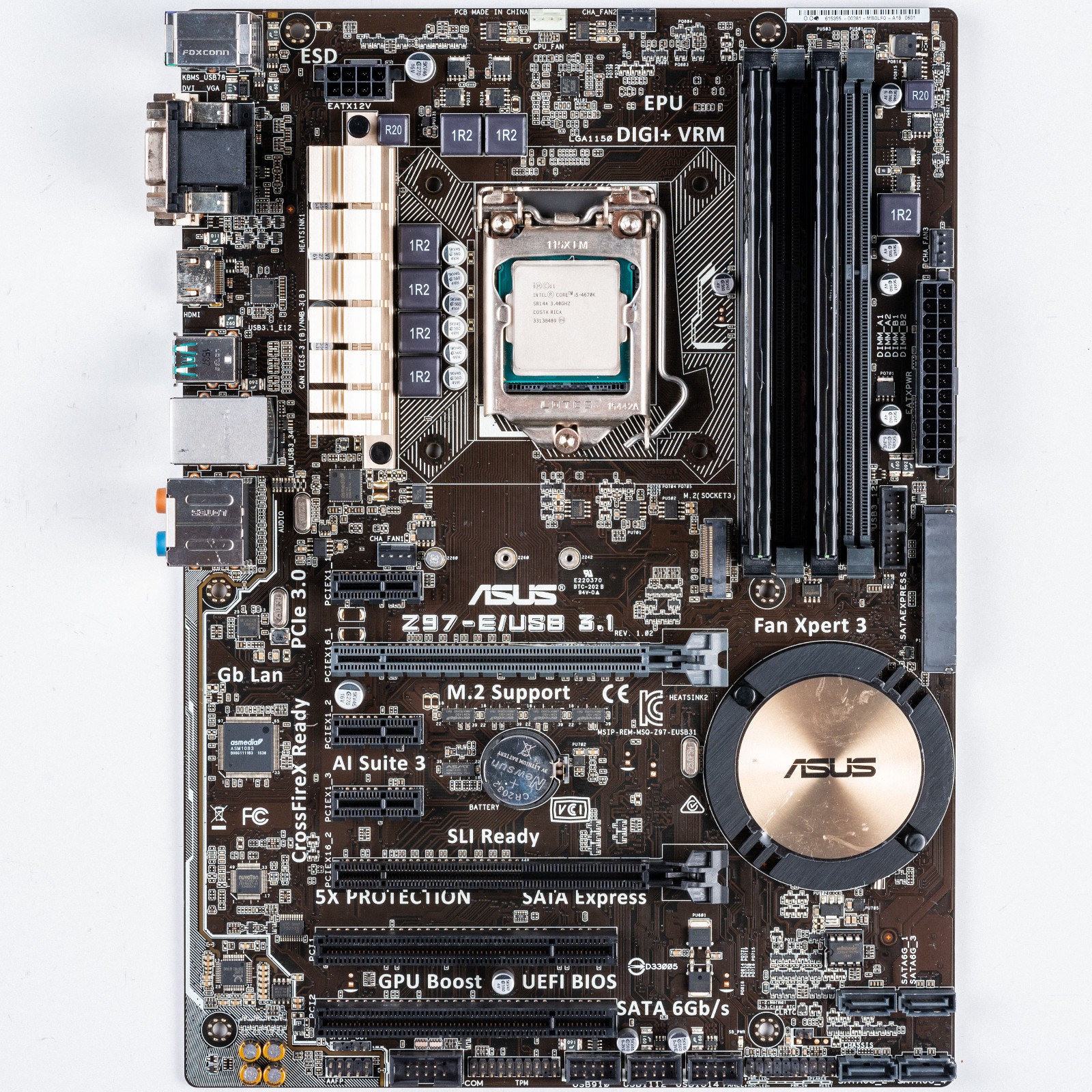 Asus Z97-E/USB3.1 LGA1150 DDR3  ATX Motherboard NVMe M.2 Intel Haswell 4th Gen