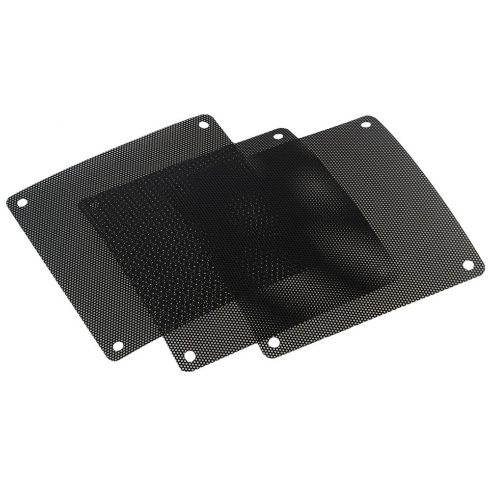 10Pcs Durable PVC Dust Filters for 120Mm Pc Cooler Fan Black Mesh