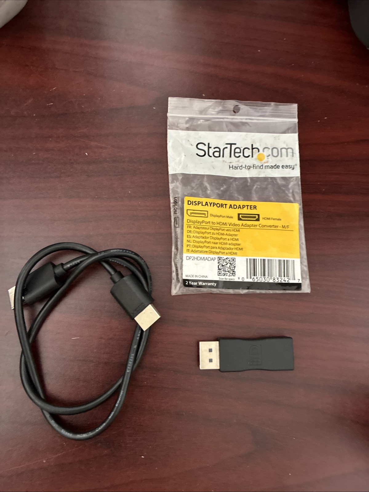 StarTech.com DP2HDMI2 DisplayPort to HDMI Adapter, Latching, Black