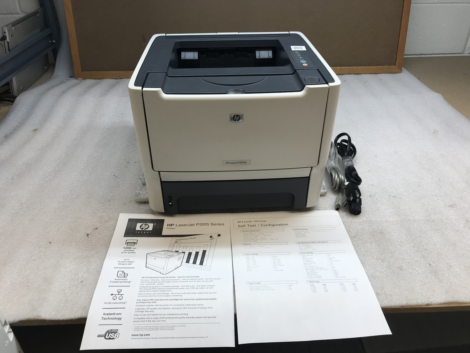 HP LaserJet P2015 Monochrome Laser Printer 59K pages w/ Toner - Tested