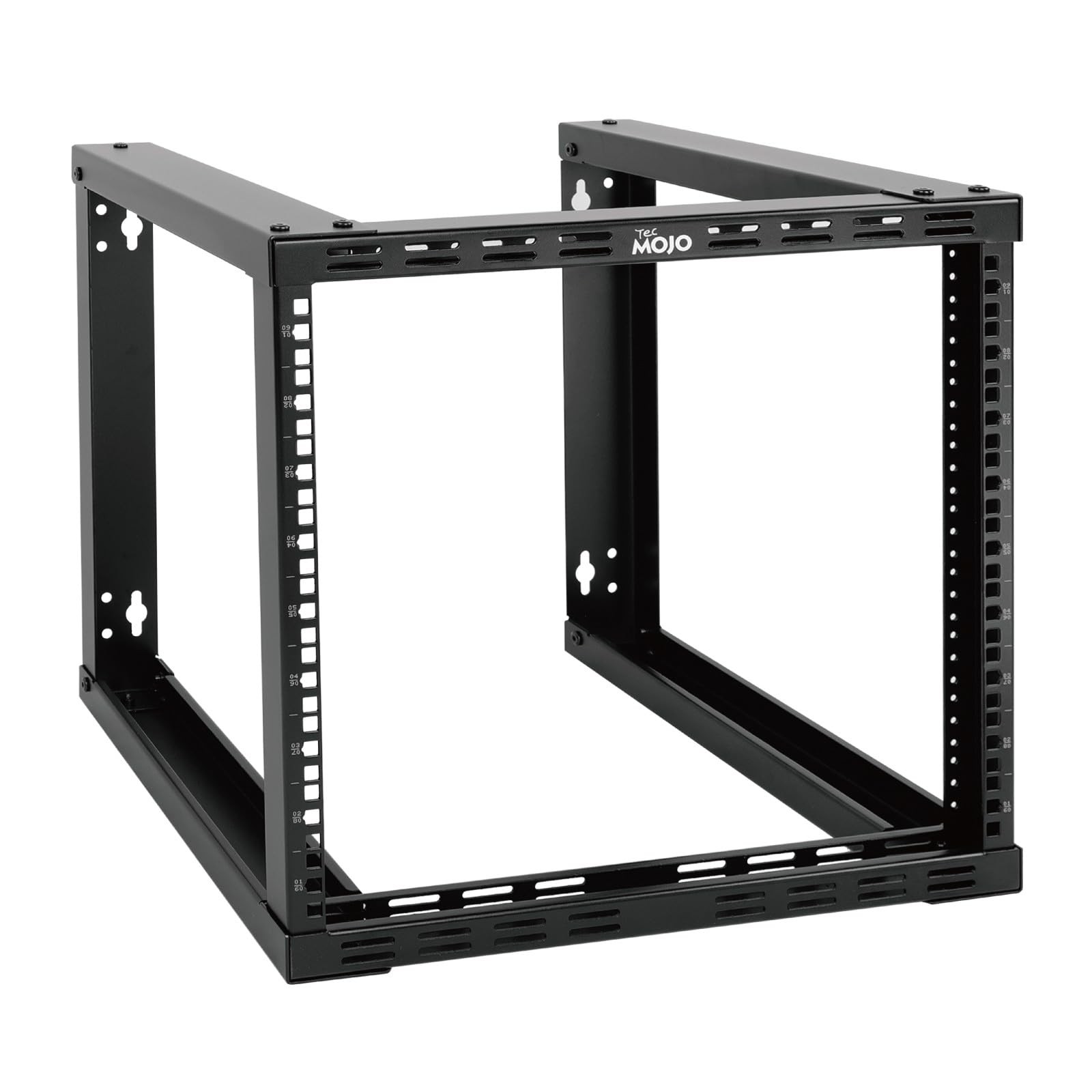 Tecmojo 9U Fixed Wall Mount Network Rack 15.8inch Depth Open Frame for Server...