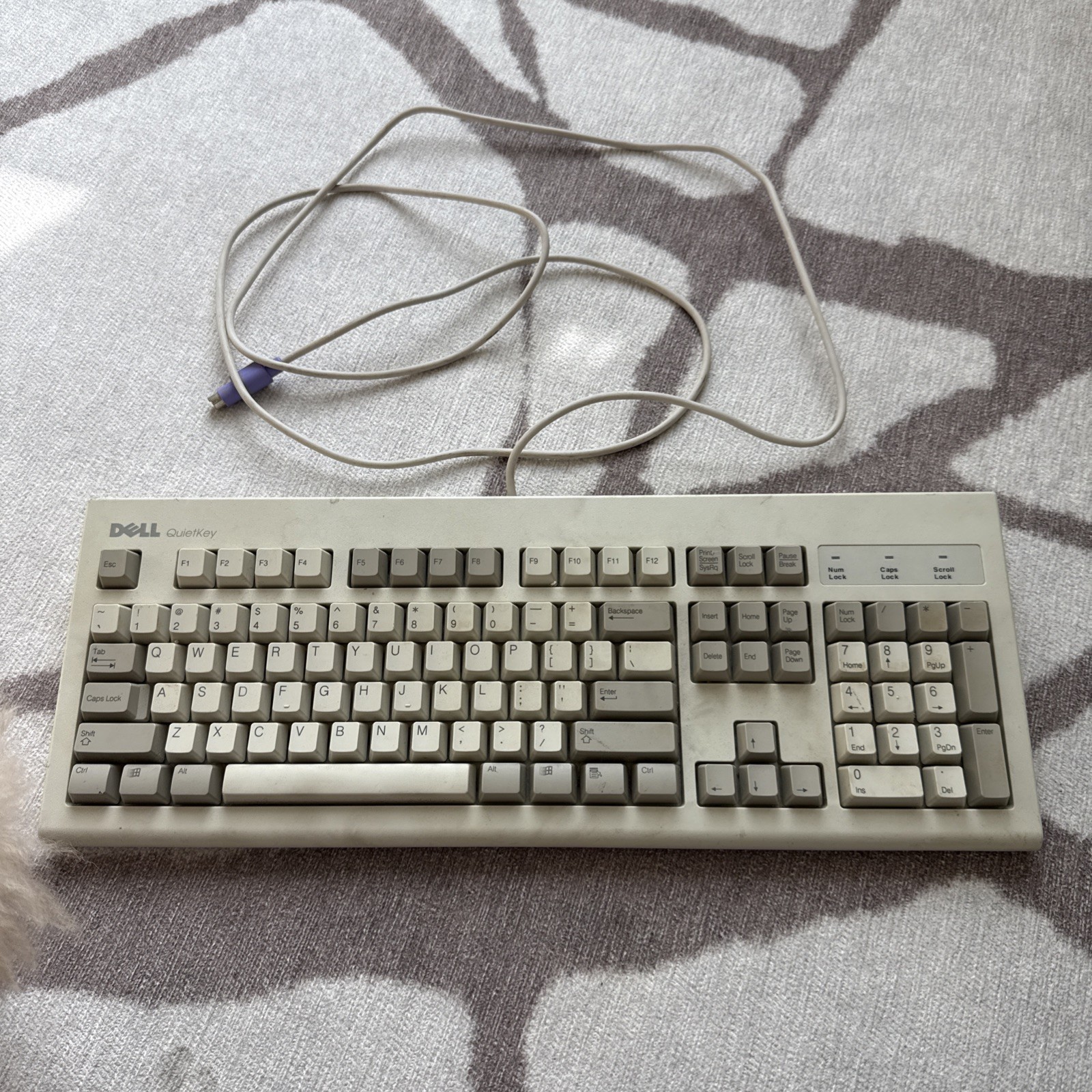 Vintage Dell Quietkey PS/2 Mechanical Keyboard Model RT7D5JTW Dell