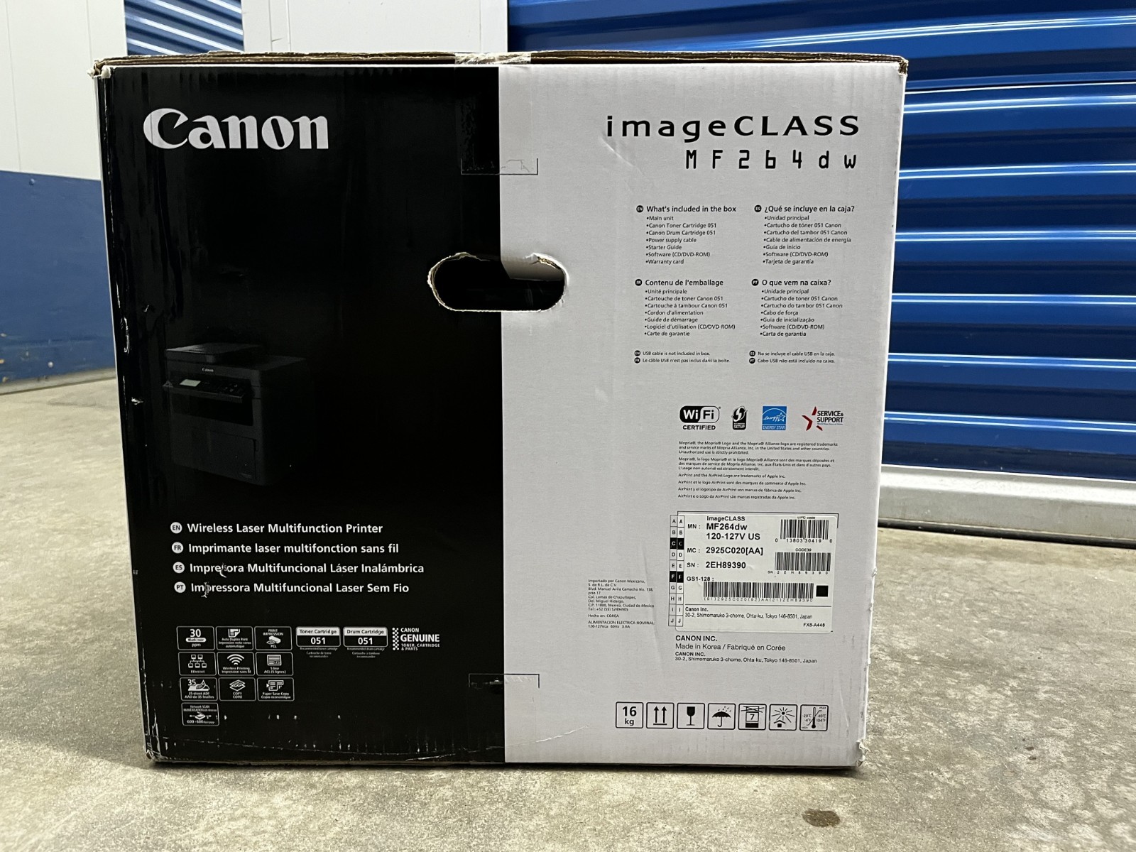 Canon 2925C020 ImageClass Mf264dw Black White Laser Multifunction Printer