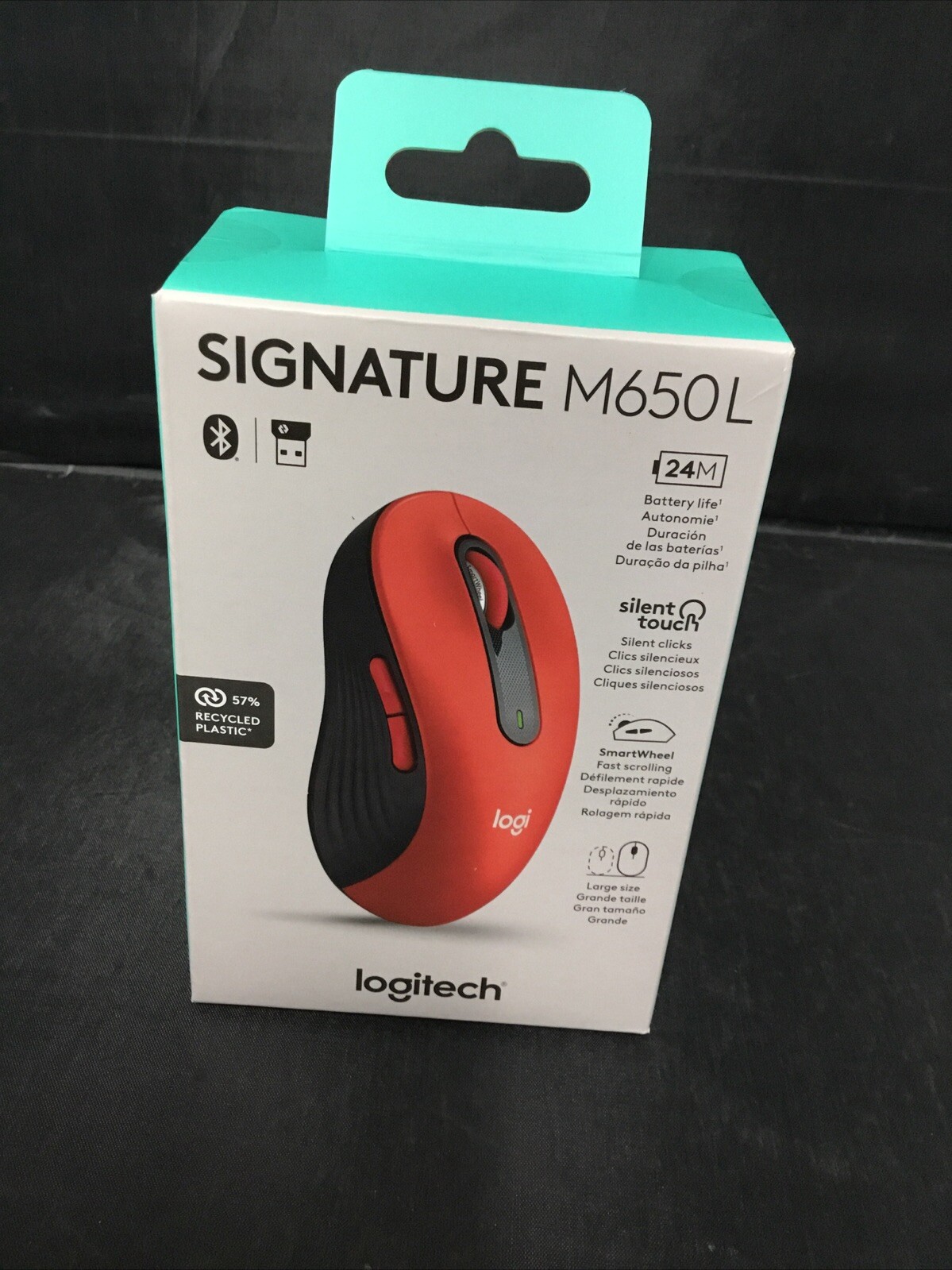 Logitech Signature M650 L RED Wireless Scroll Mouse (910-006358) Brand New