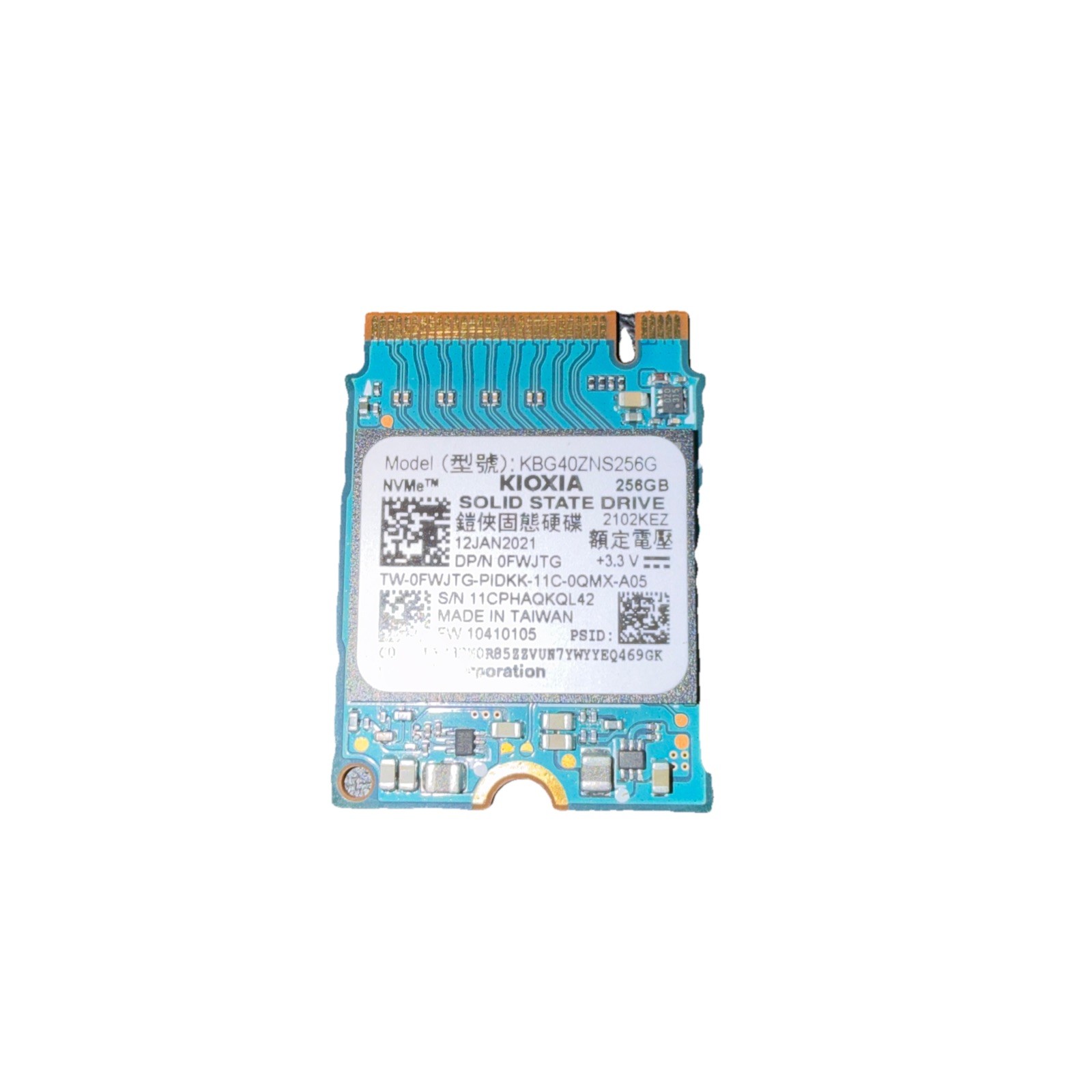 KIOXIA 256GB M.2 NVMe 2230 SSD Solid State Drive KBG40ZNS256G