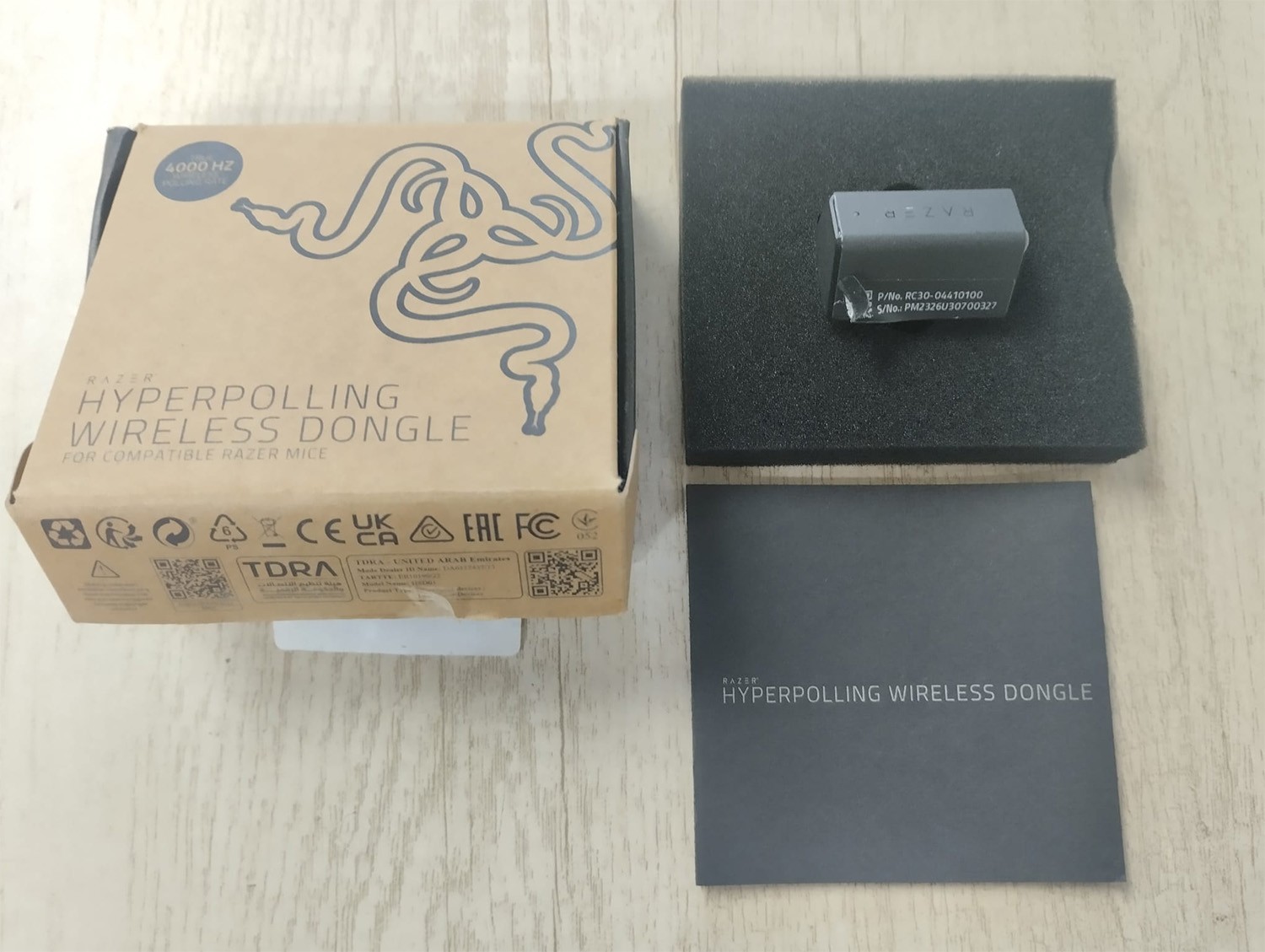 Razer HyperPolling Wireless Dongle True 4000 Hz, for Razer Mouse (Box Opened)
