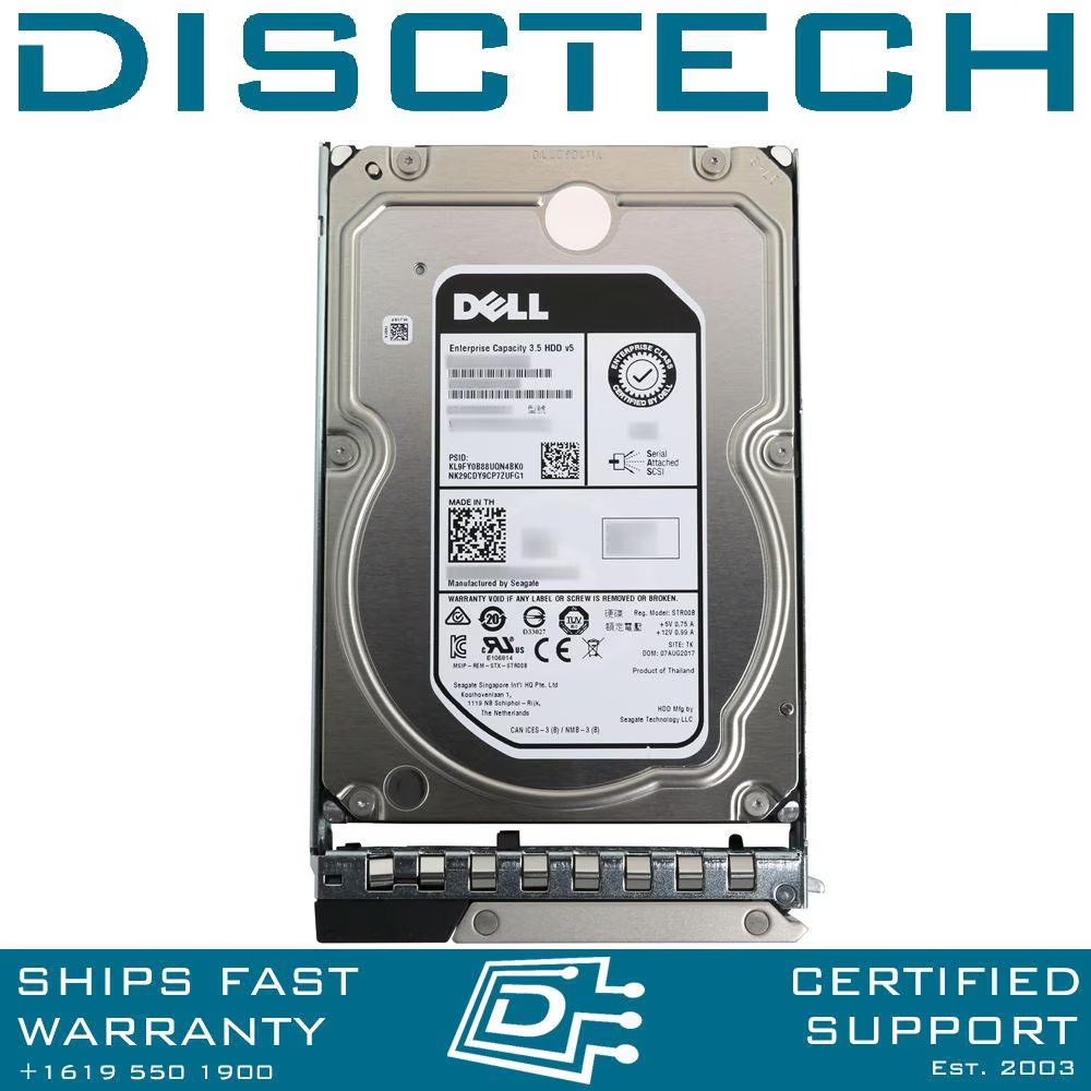 Dell 400-BLLF /19W0R 4TB 7.2K 512n Enterprise SATA Hard Drive Kit X7K8W