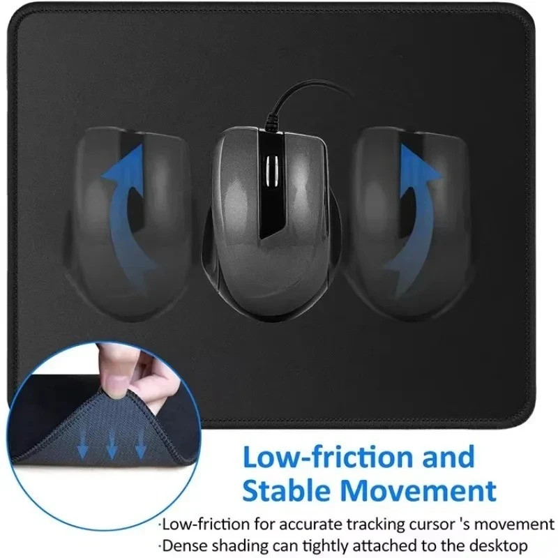 3X Non-Slip Mouse Pad Stitched Edge PC Laptop For Computer PC Gaming Rubber Base