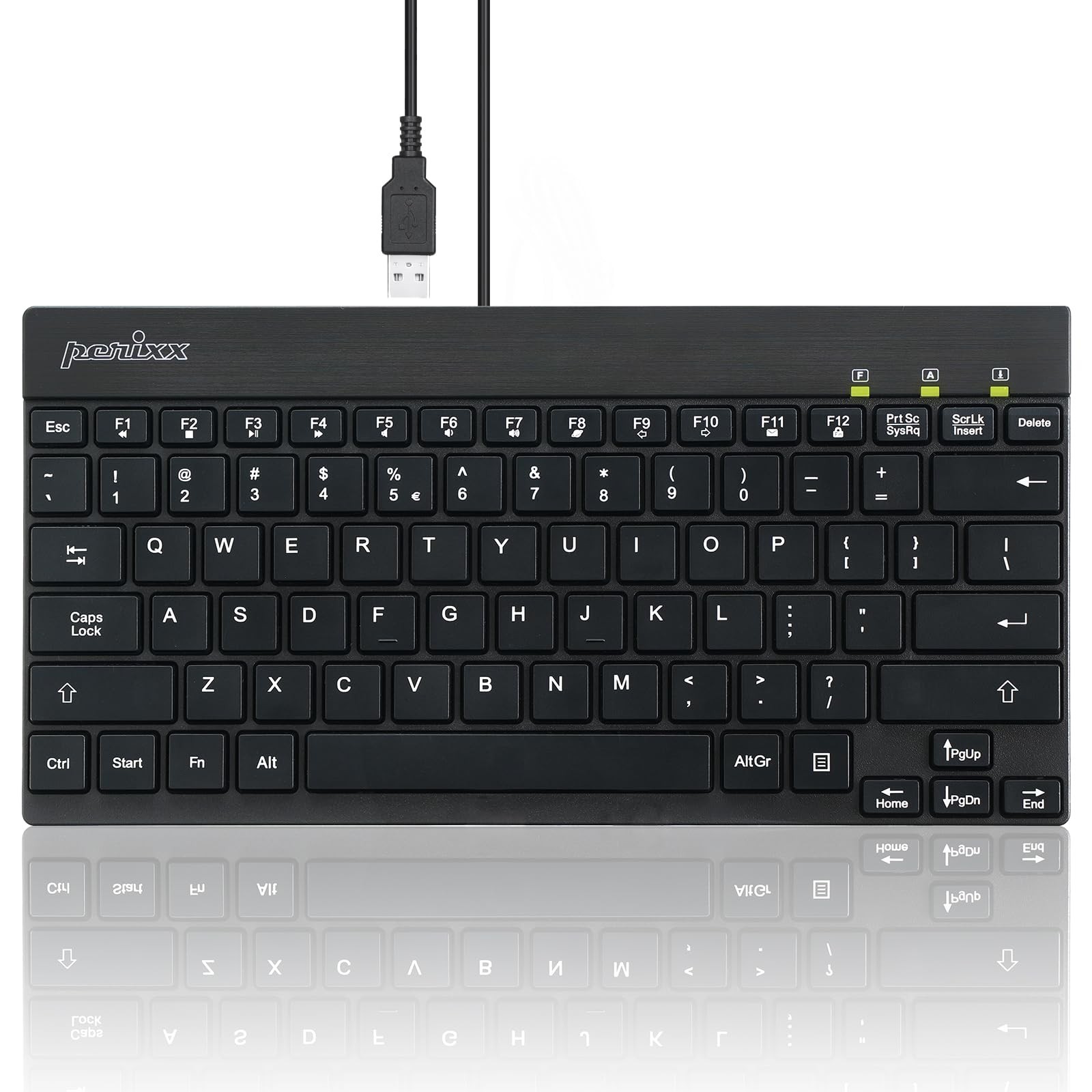 Perixx PERIBOARD 426 Wired Mini Low Profile USB Keyboard US Layout 11665