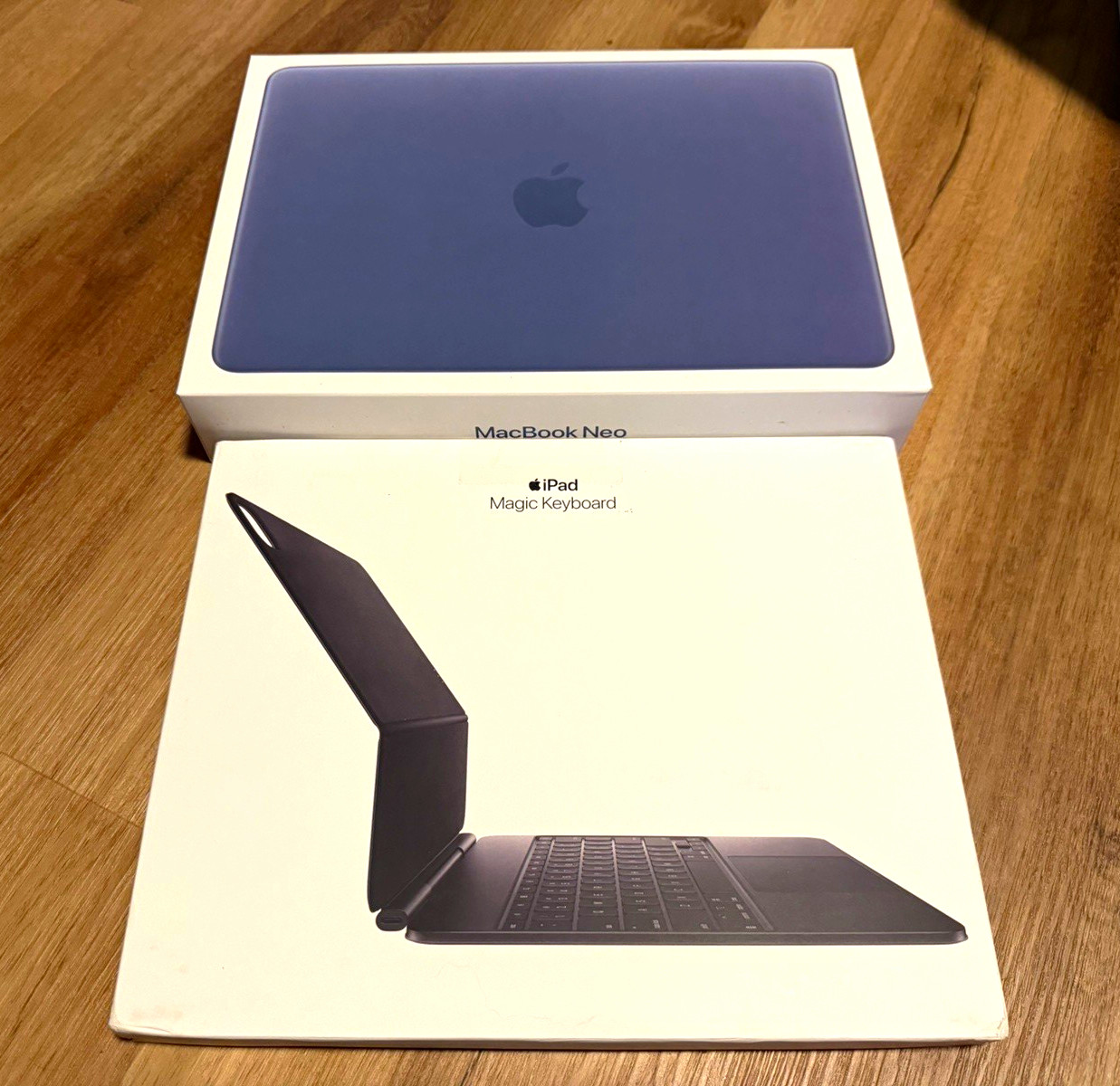 Apple MacBook Neo and iPad Pro 13” Magic Keyboard EMPTY BOXES