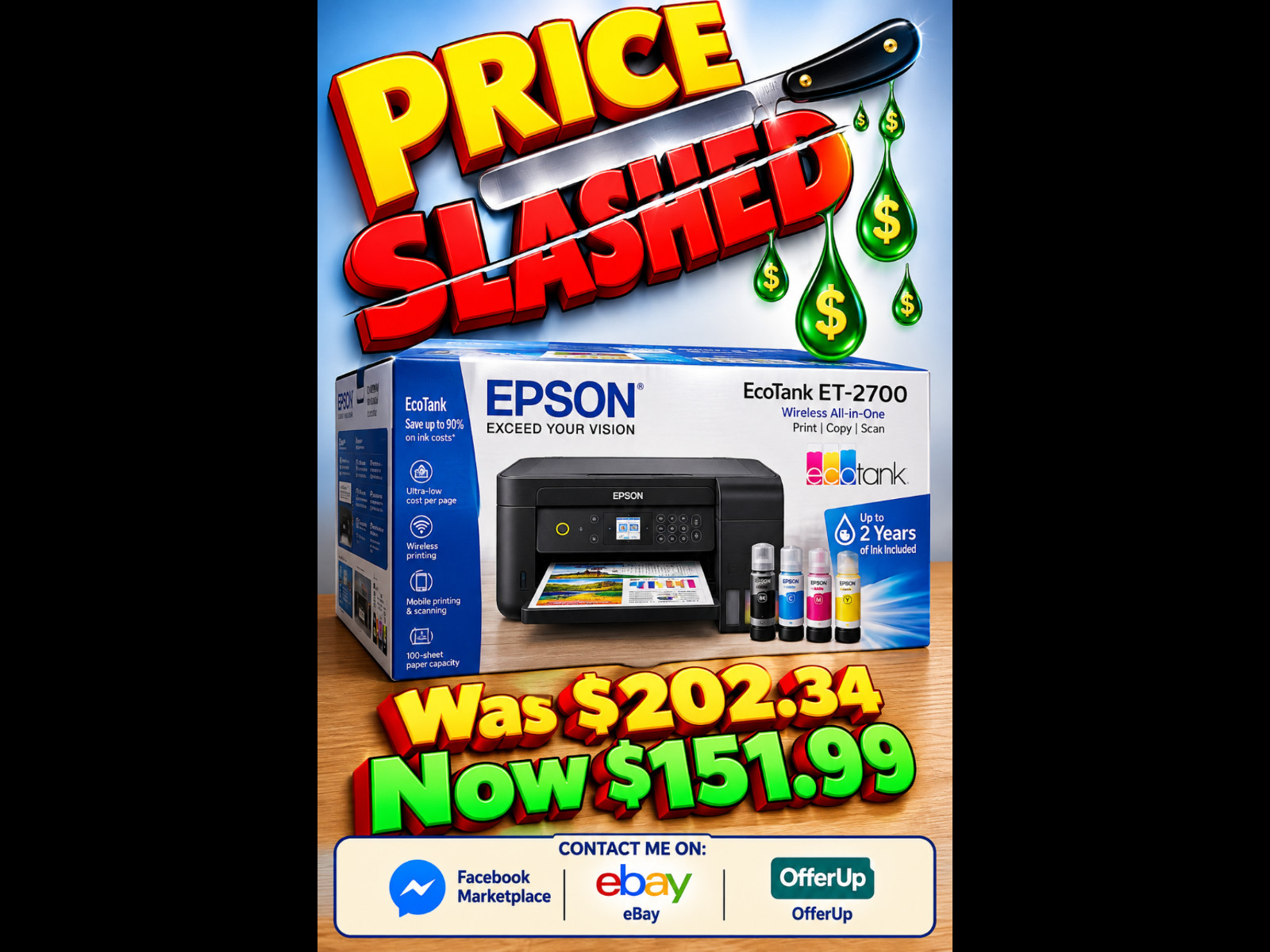 Brand New In The Box Epson Wireless Printer