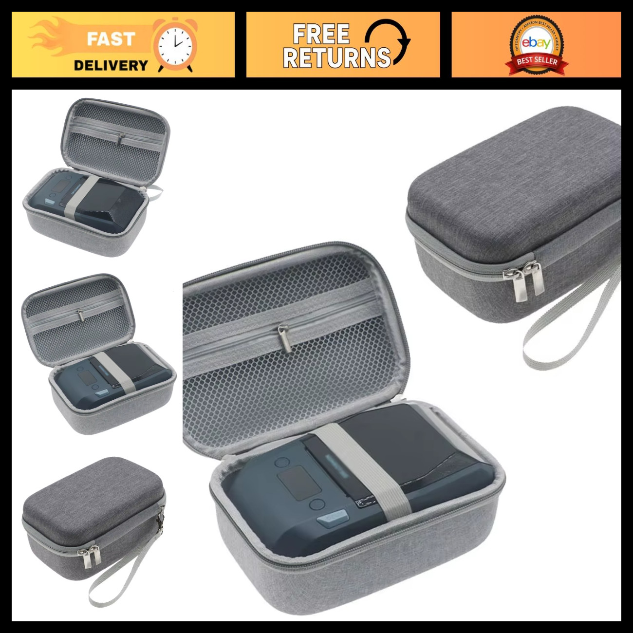 Portable Thermal Transfer Label Printer Hard Carry Case for 300DPI NIIMBOT M2