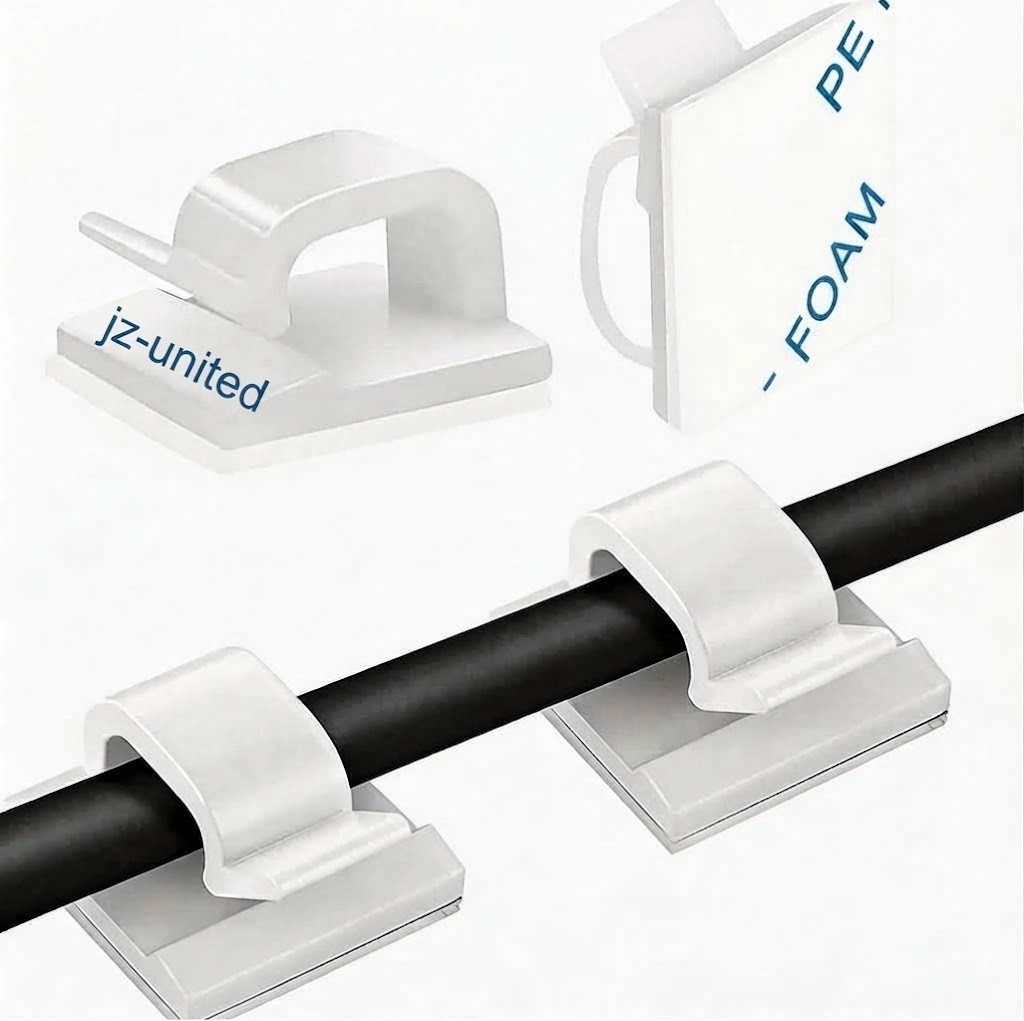 150pc 3M Adhesive Cable Clips White Wire Organizer Cord Holder Wall Desk Car