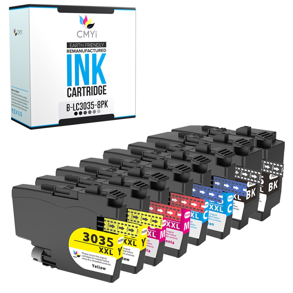 8-Pack Compatible CMYi LC3035 Ink Cartridges Combo fits Brother MFC-J995DW XL