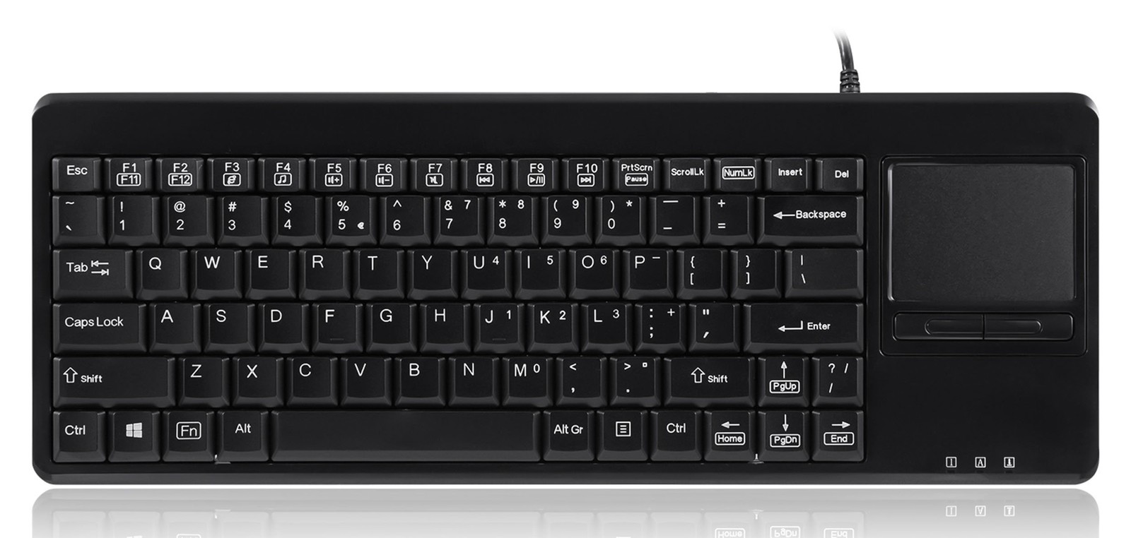 PERIBOARD-515H Wired USB Keyboard with Touchpad, Compact Trackpad Keyboard wi...