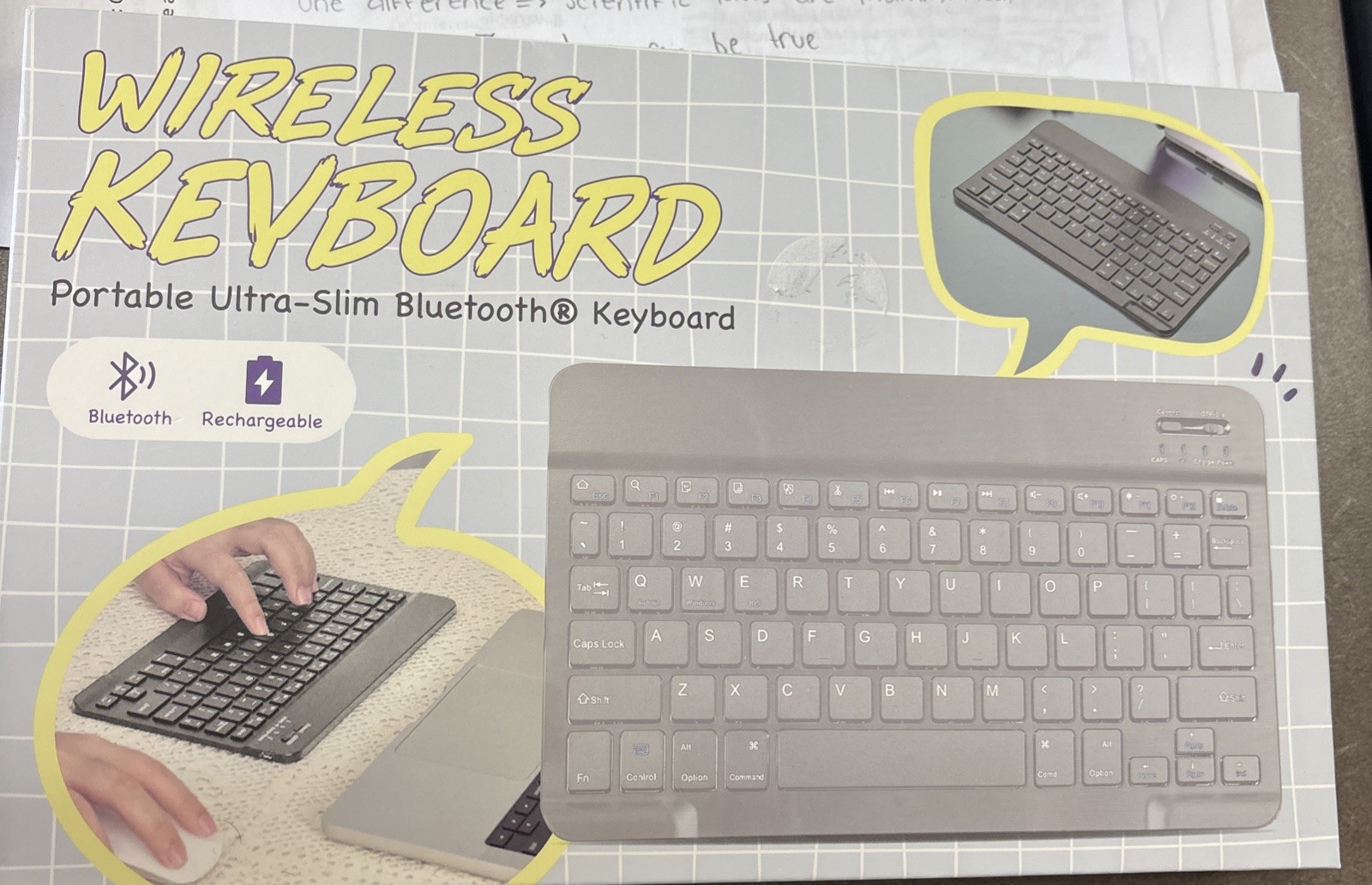 Orbit Wireless Keyboard Portable Ultra-Slim Bluetooth New