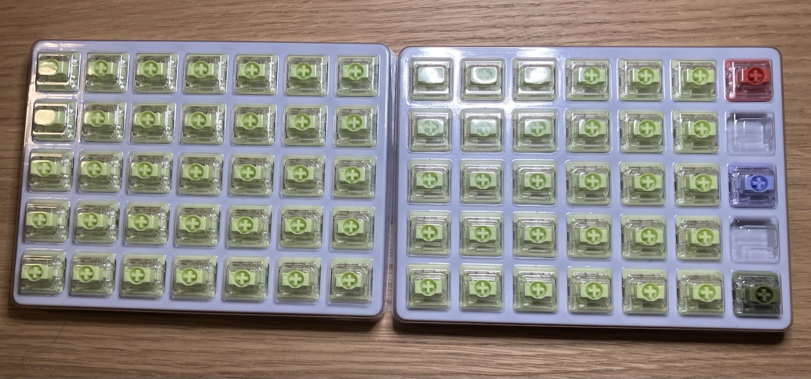 65 NuPhy Gateron Aloe Low Profile Keyboard Switches 3 Pin - Air60 V2 & V1 -37 gf