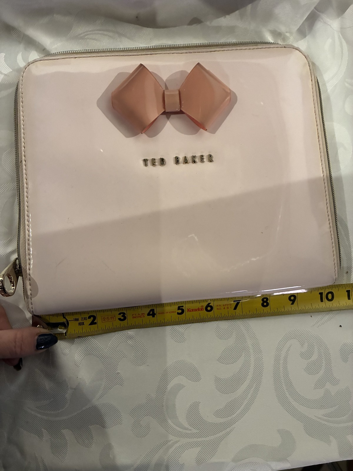 Ted Baker Pink Patent Ipad Tablet E-reader Organizer Sleeve/Case