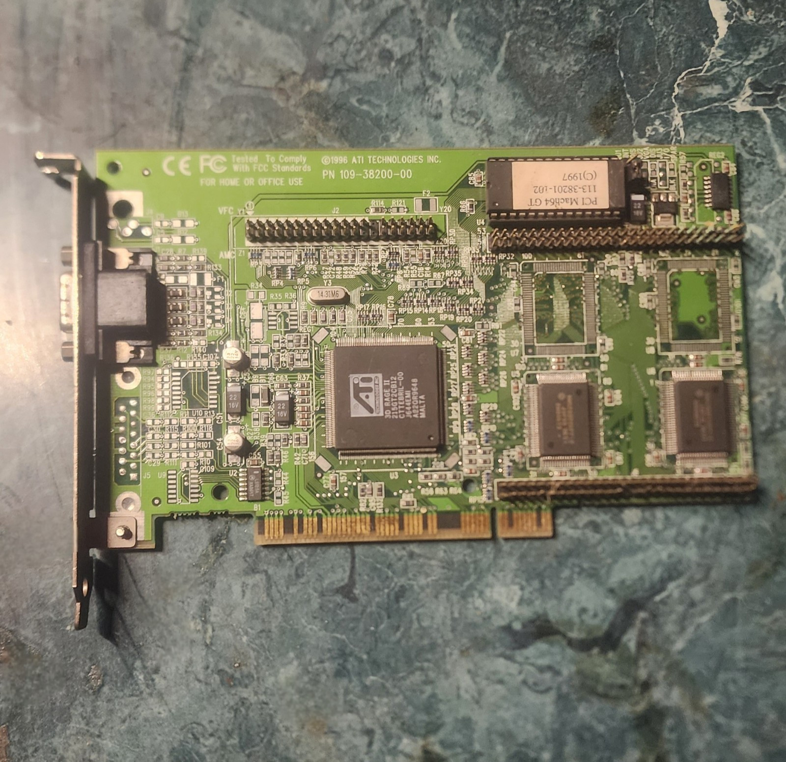 ATI Mach64 GT Rage 2 Vintage GPU 🦖 c. 1997 Dinosaur Age Gaming