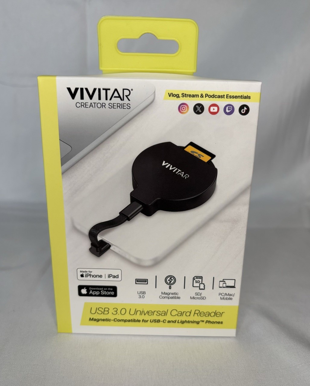 NEW Vivitar Series USB 3.0 Universal Card Reader For C & Lightning SD/Micro