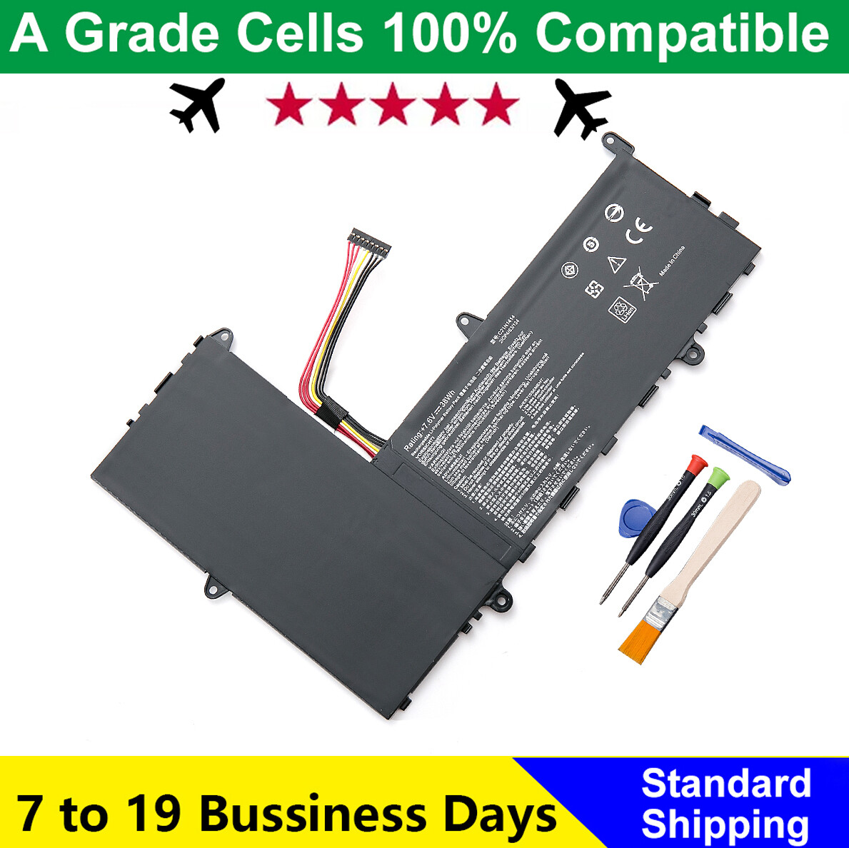 C21N1414 Battery For ASUS EeeBook X205T X205TA X205TA-BING-FD015B C21PQ91 38Wh