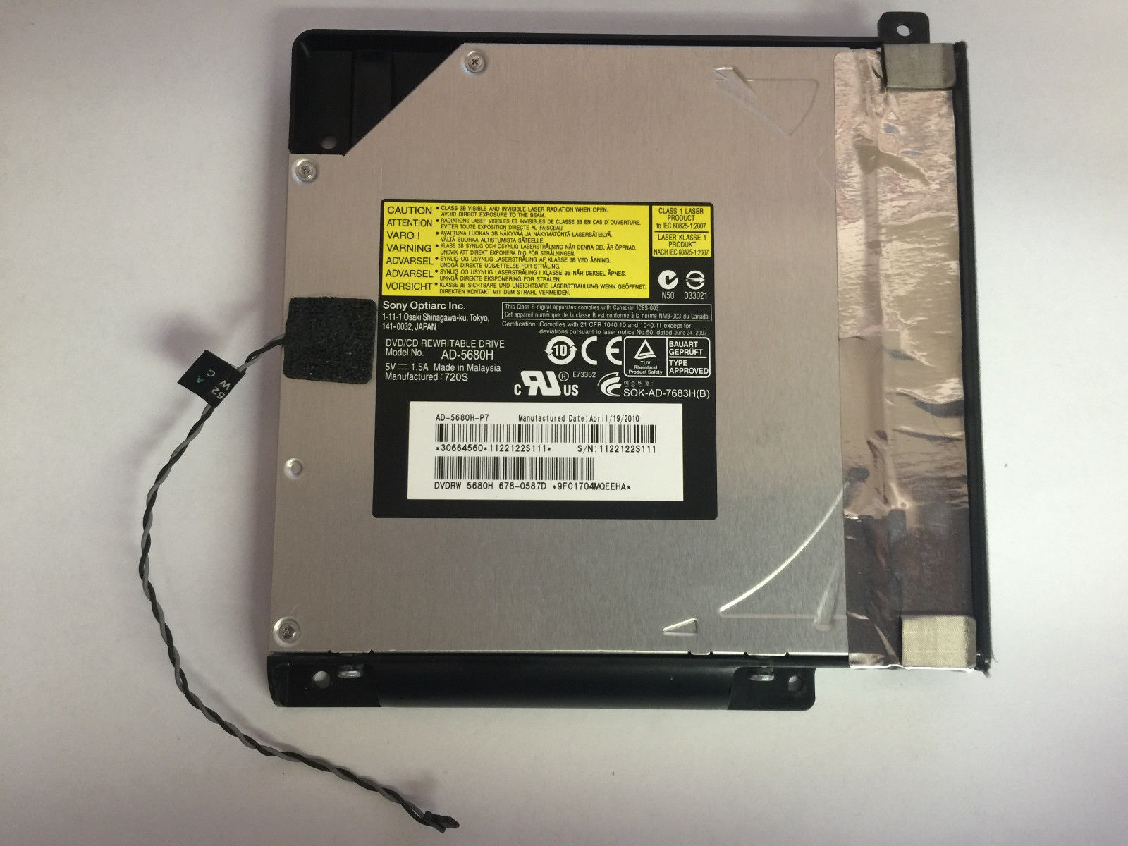 MAC MINI 2010 DVD/CD REWRTABLE DRIVE AD-5680H Tested Good