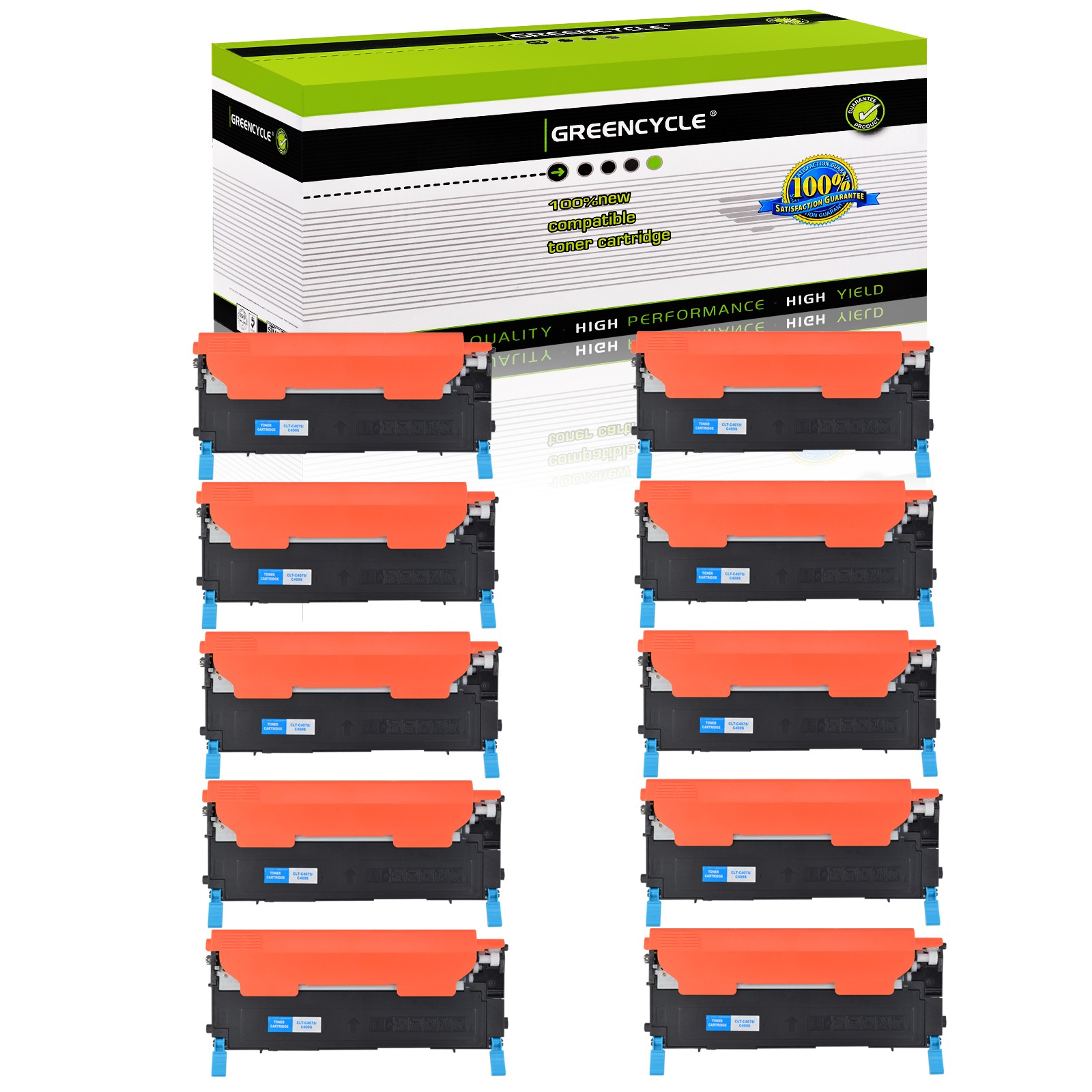 10PK Cyan CLT-409S TONER Fits For Samsung Color CLP-315W CLX-3175FW CLP-310 310n