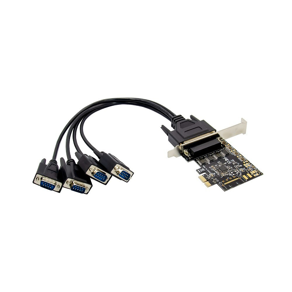 X-MEDIA XM-PEX-4S | 4-Port Serial RS232 DB9 PCI Express PCIe Card Breakout Cable