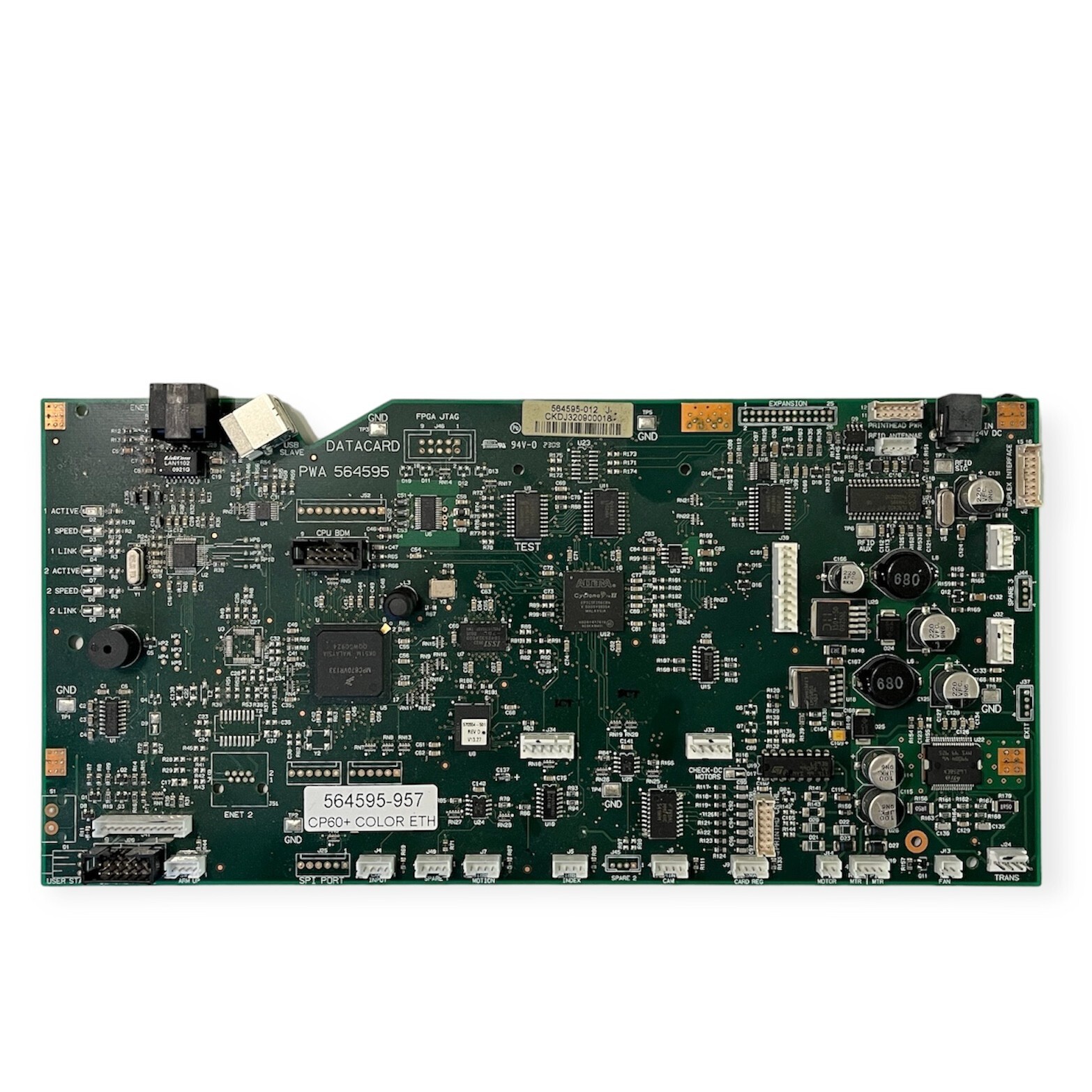 MAIN LOGIC BOARD ETH COLOR PN 564595-957 Fits Datacard CP60Plus Color Printers