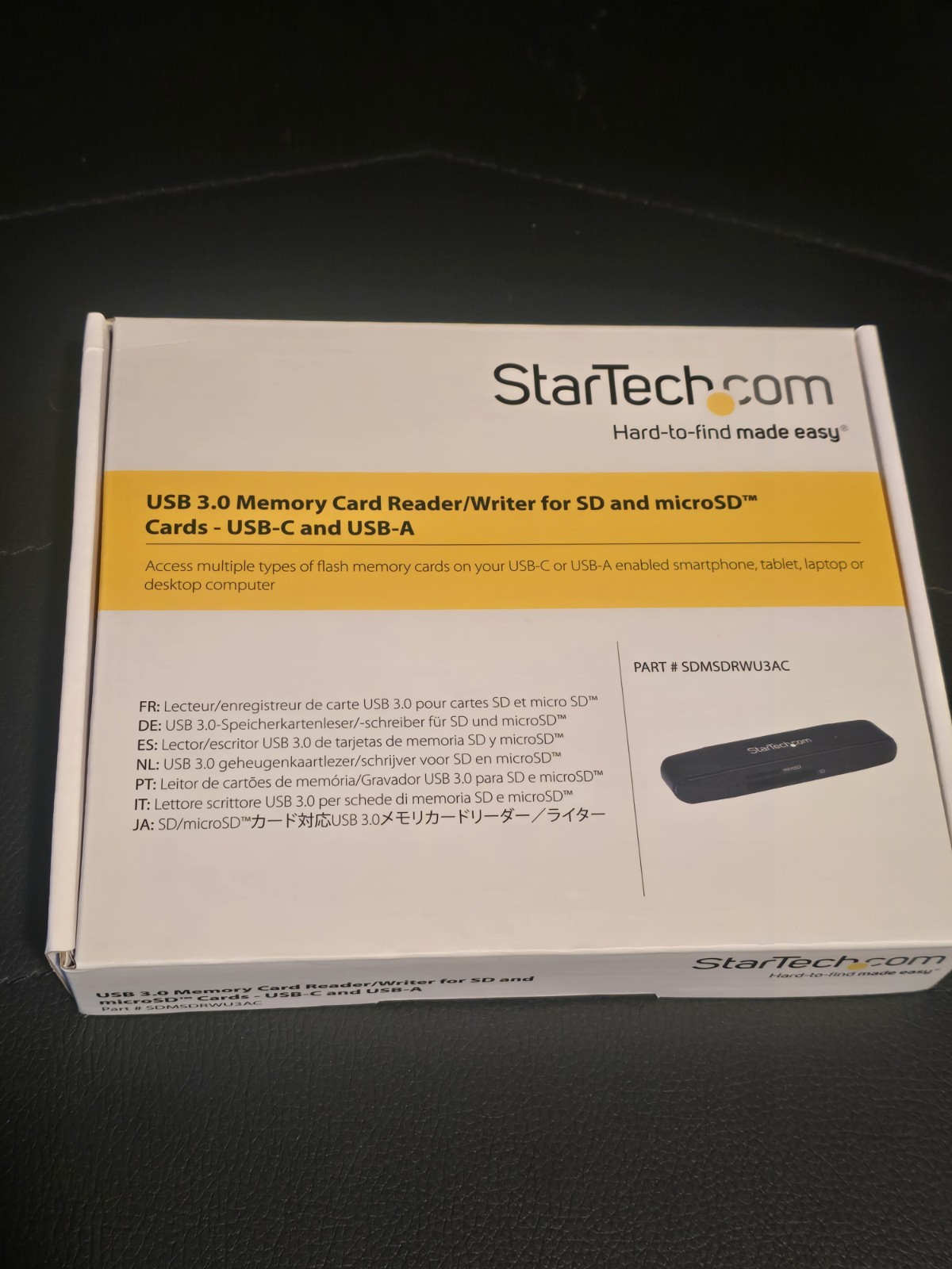 StarTech USB 3.0 Memory Card Reader for SD and microSD Cards USB-C and USB-A