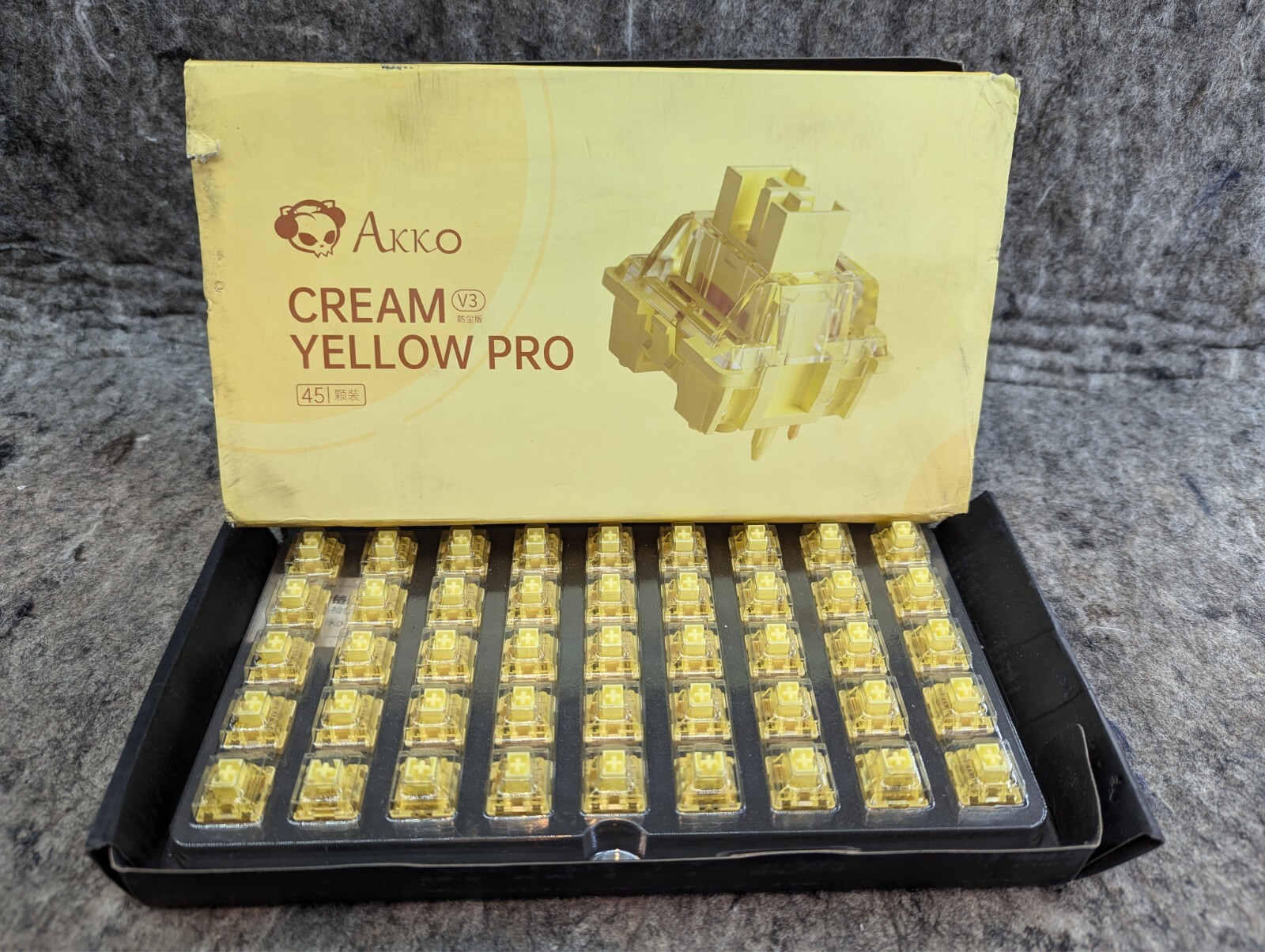 🔥New🔥 Akko V3 Cream Yellow Pro Linear Switches (45 PCS Per Pack) (Z)