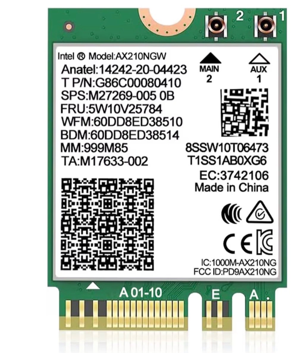 WiFi 6E Wireless Card Intel AX210 NGW Bluetooth 5.3 Tri-Band 5400Mbps Network Ad