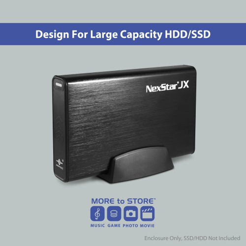 Vantec NexStar JX USB3.2 eSATA Ext Enclosure 2.5/3.5inch HDD,  NST-358SU3-BK