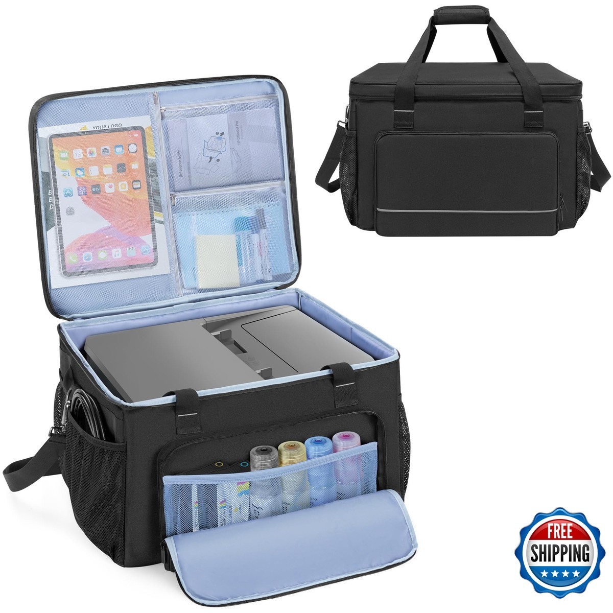 Yarwo Printer Carry Case for HP OfficeJet Pro/DeskJet/Smart-Tank