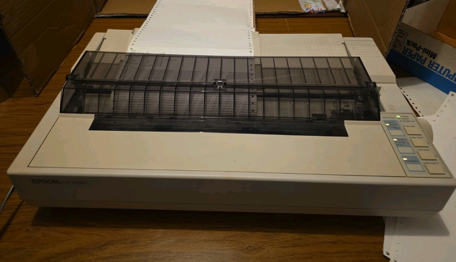 Vintage Epson FX-1050 Impact Dot Matrix Computer Printer- TESTED & WORKING HJ27