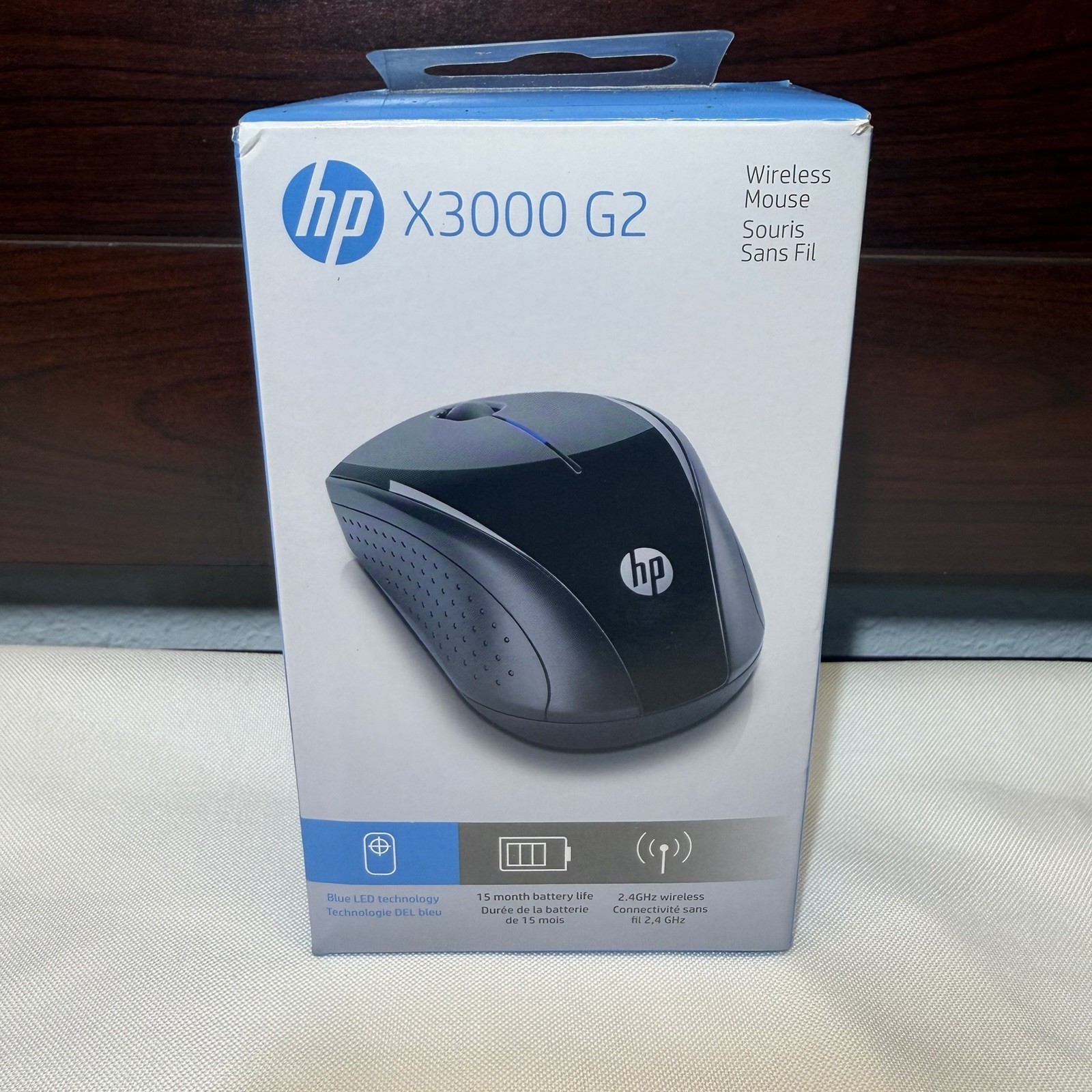 HP X3000 G2 Wireless Mouse - Ambidextrous 3-Button Control, Scroll Wheel 1600 DP