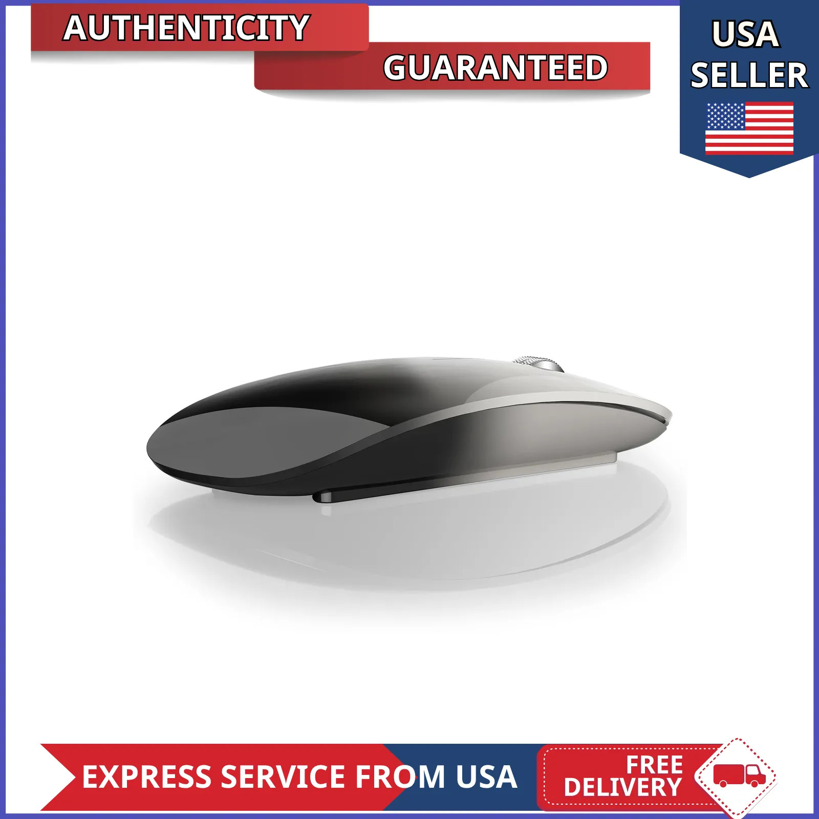 TENMOS M18 Bluetooth Mouse, USB C Rechargeable Wireless Mouse, Grey&Black