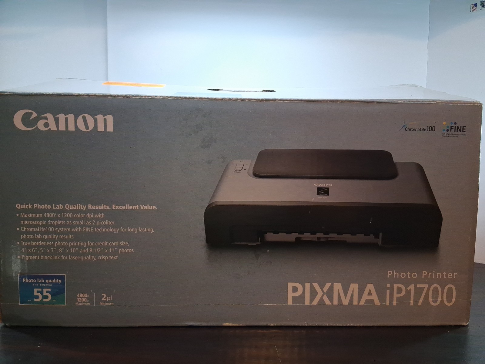Canon PIXMA iP1700 Photo Inkjet Printer Open Box Sealed Ink & Printer Never Used